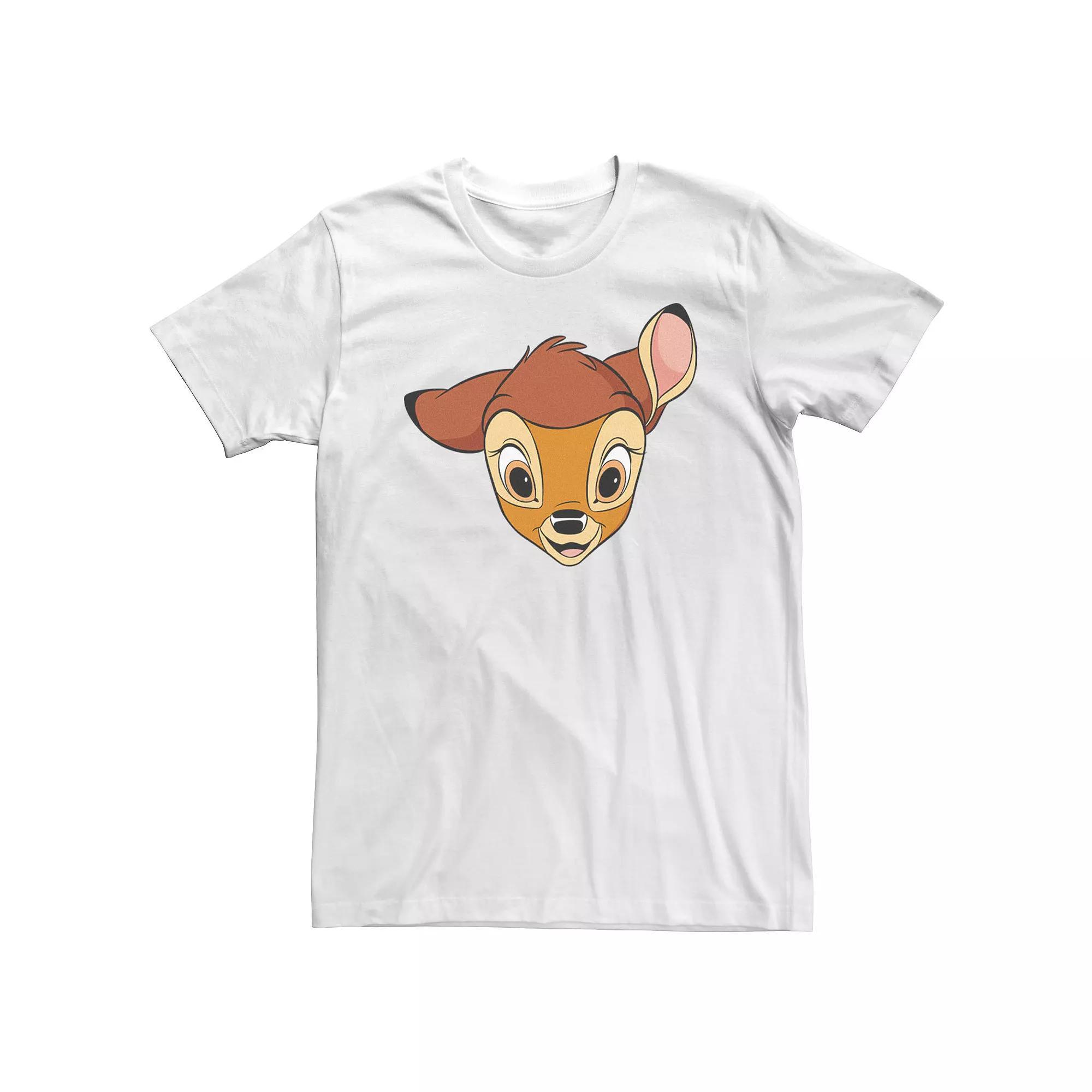 Big & Tall Disney Bambi Big Face Tee, Men's, Size: XL Tall, White Product Image