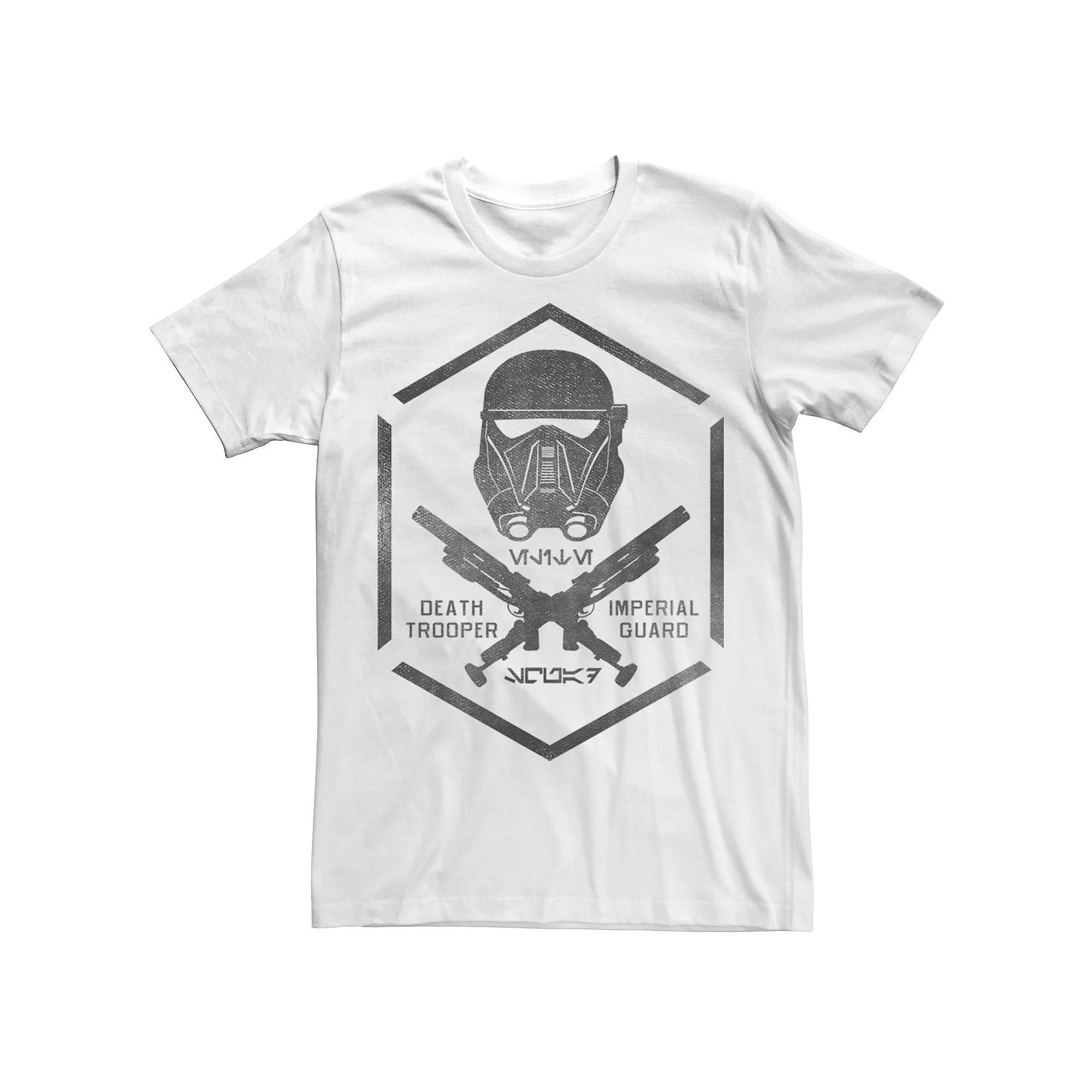 Men's Star Wars Death Trooper Badge Graphic Tee, Size: Medium, White Product Image