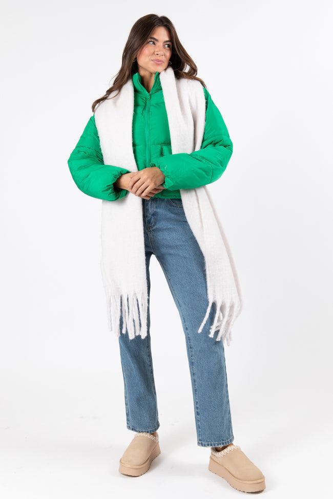 I Heard The Bells Green Front Pocket Puffer Jacket FINAL SALE Product Image