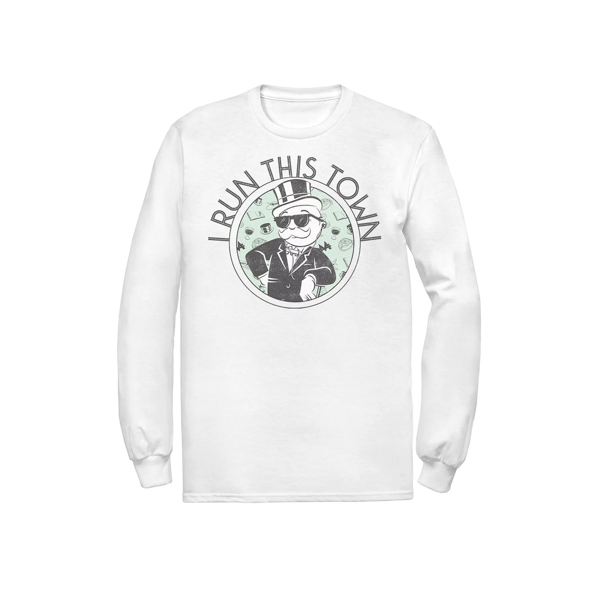 Men's Monopoly I Run This Town Tee, Size: Large, White Product Image