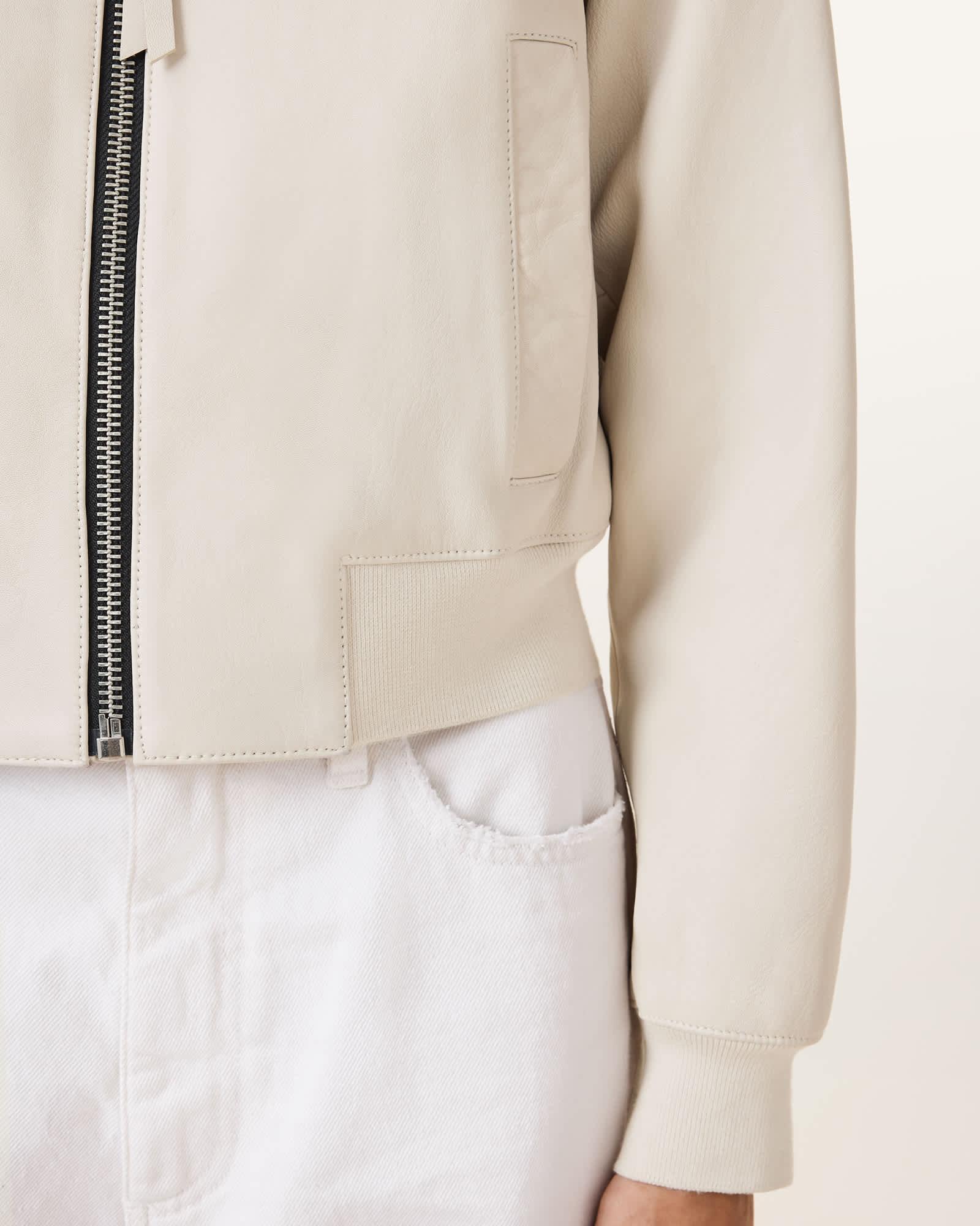 Orten Leather Bomber Jacket Product Image