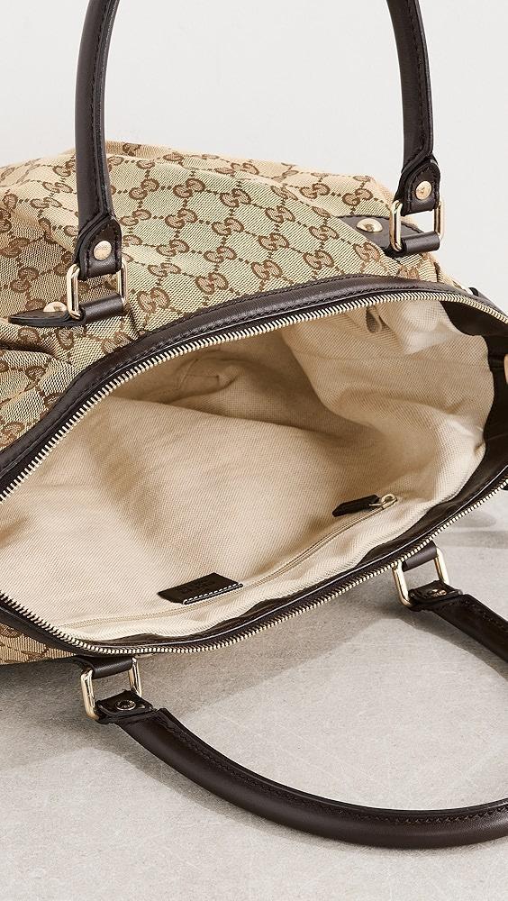 What Goes Around Comes Around Gucci Brown Canvas Sukey Zip Hobo Large Tote | Shopbop Product Image