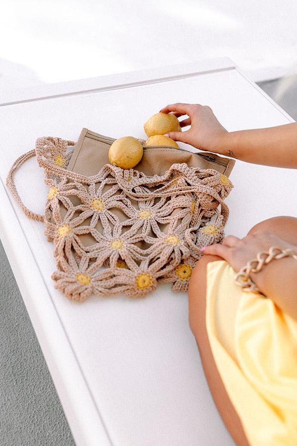 Sunflower Fields Woven Tote Product Image