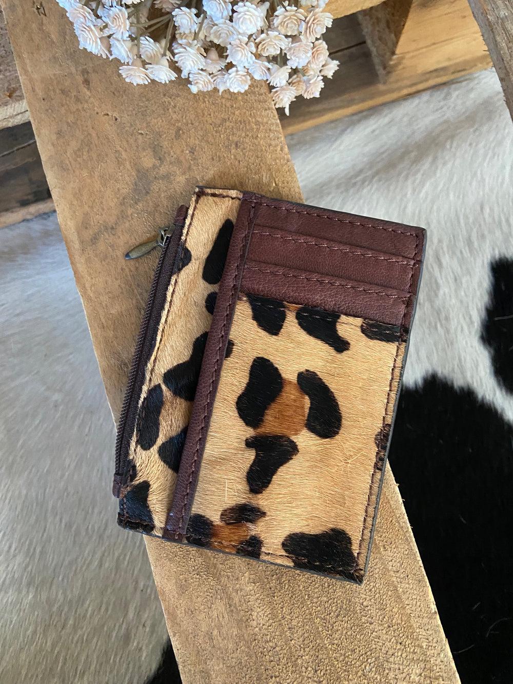 Olay Leopard Hair On Card Holder Coin Purse Product Image