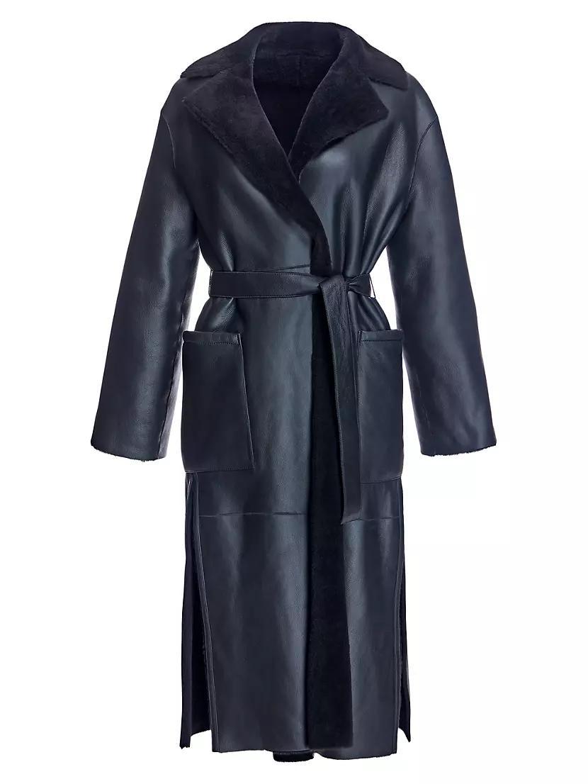 Womens Shearling Lamb Coat Product Image
