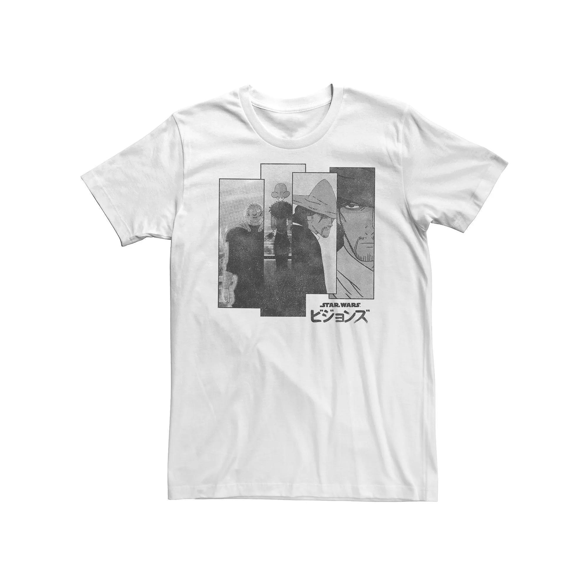 Big & Tall Star Wars: Visions Akakiri Split Panels Tee, Men's, Size: 4XL, White Product Image