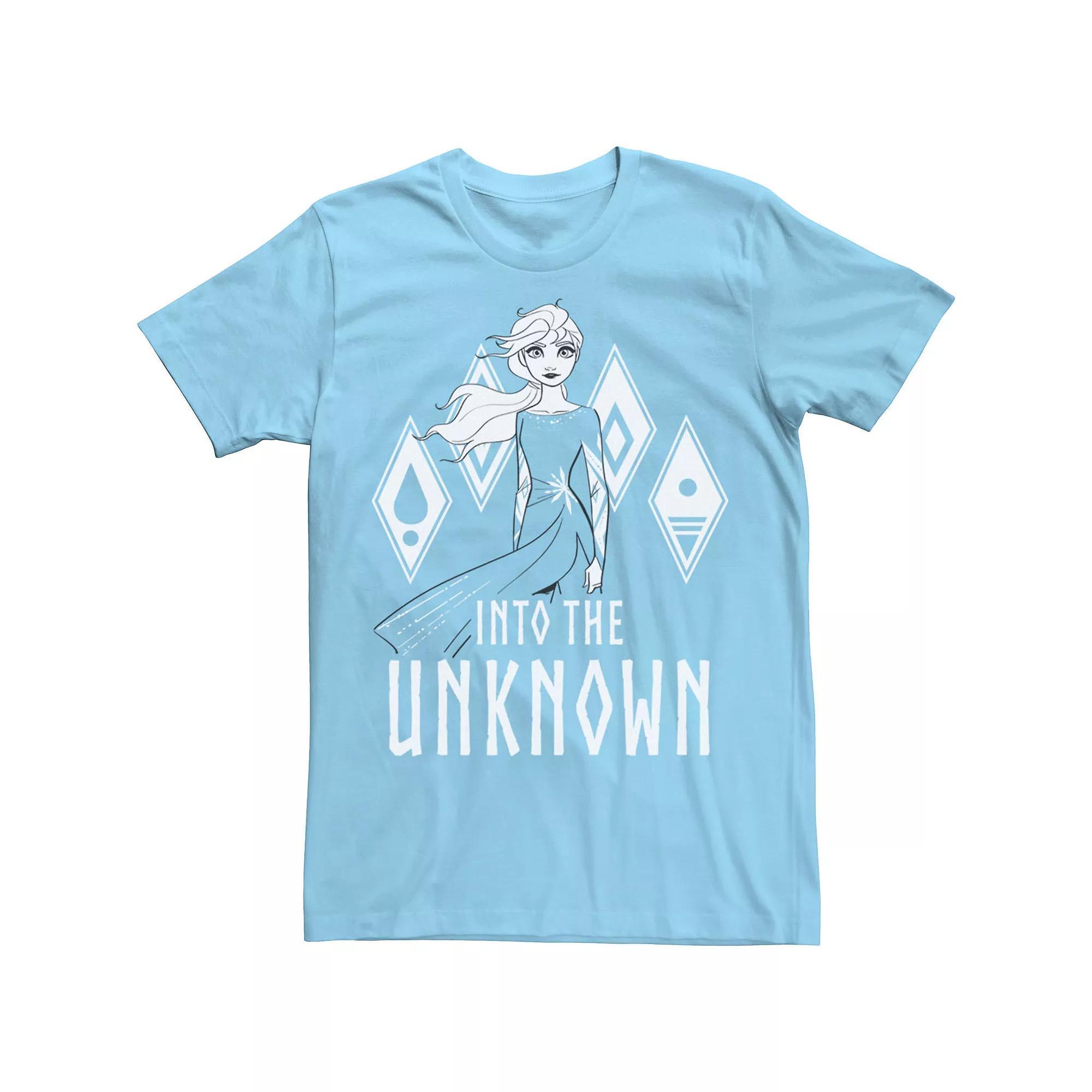 Disney's Frozen 2 Elsa Men's Into The Unknown Tee, Size: Large, Light Blue Product Image