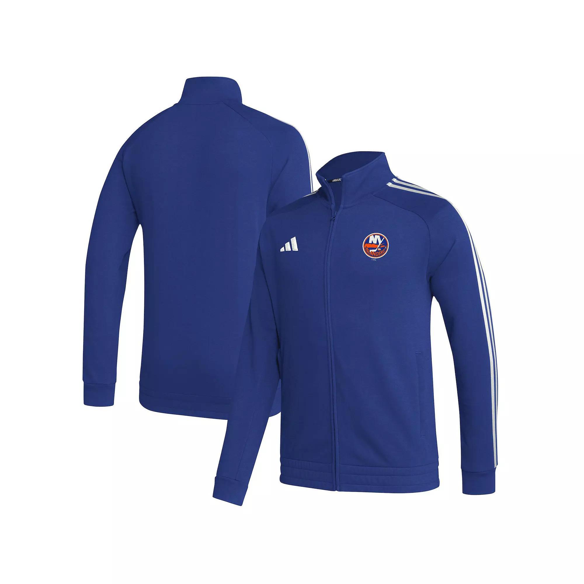 Men's adidas  Royal New York Islanders Raglan Full-Zip Track Jacket, Size: 2XL, Isl Blue Product Image
