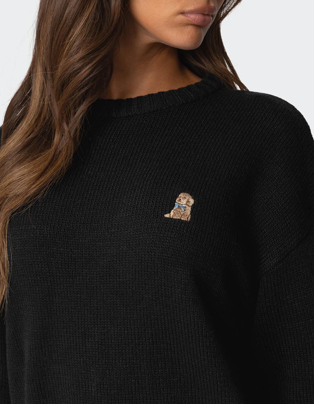 EDIKTED Puppy Love Embroidered Sweater Product Image
