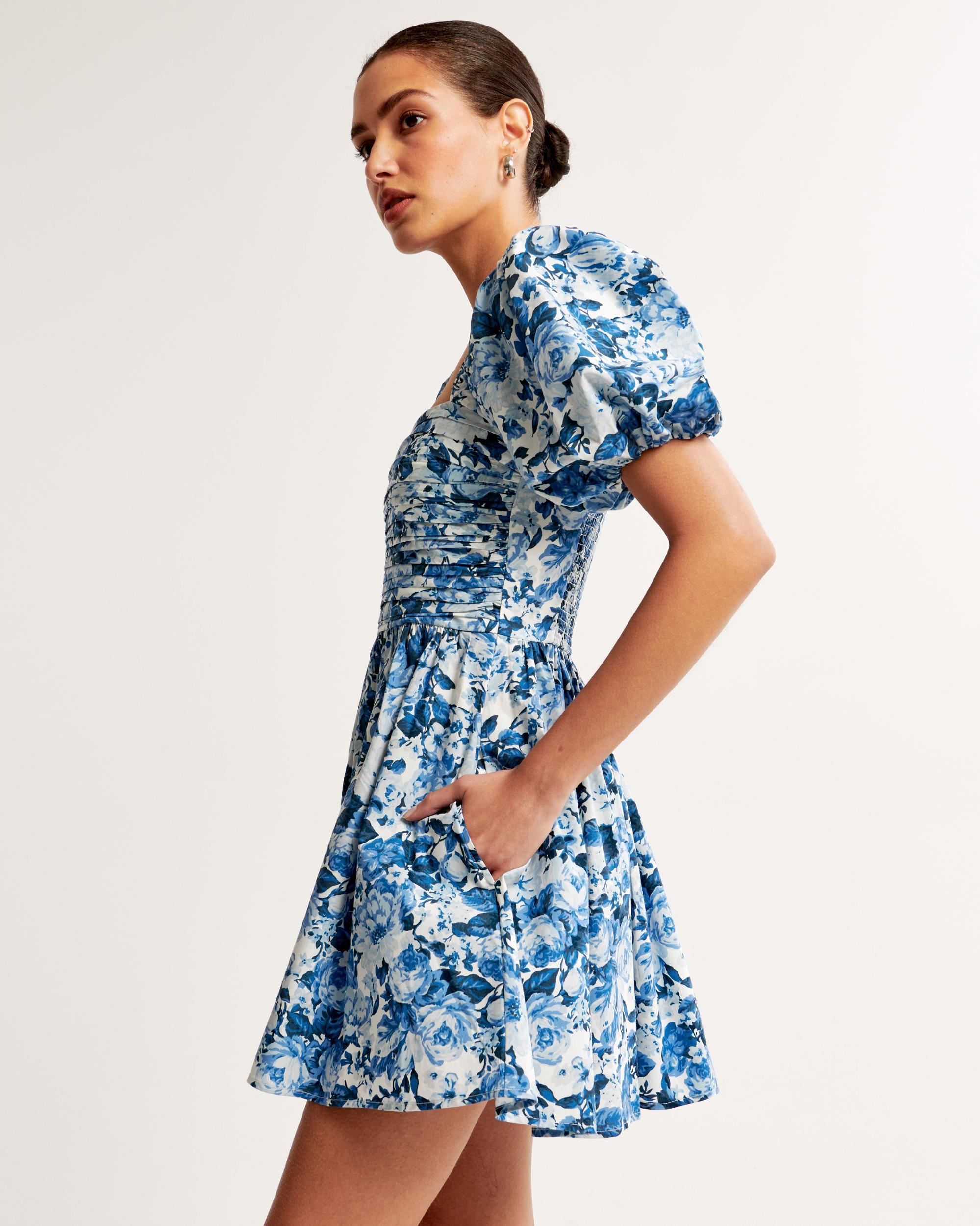 The A&F Emerson Waisted Poplin Mini Dress Product Image
