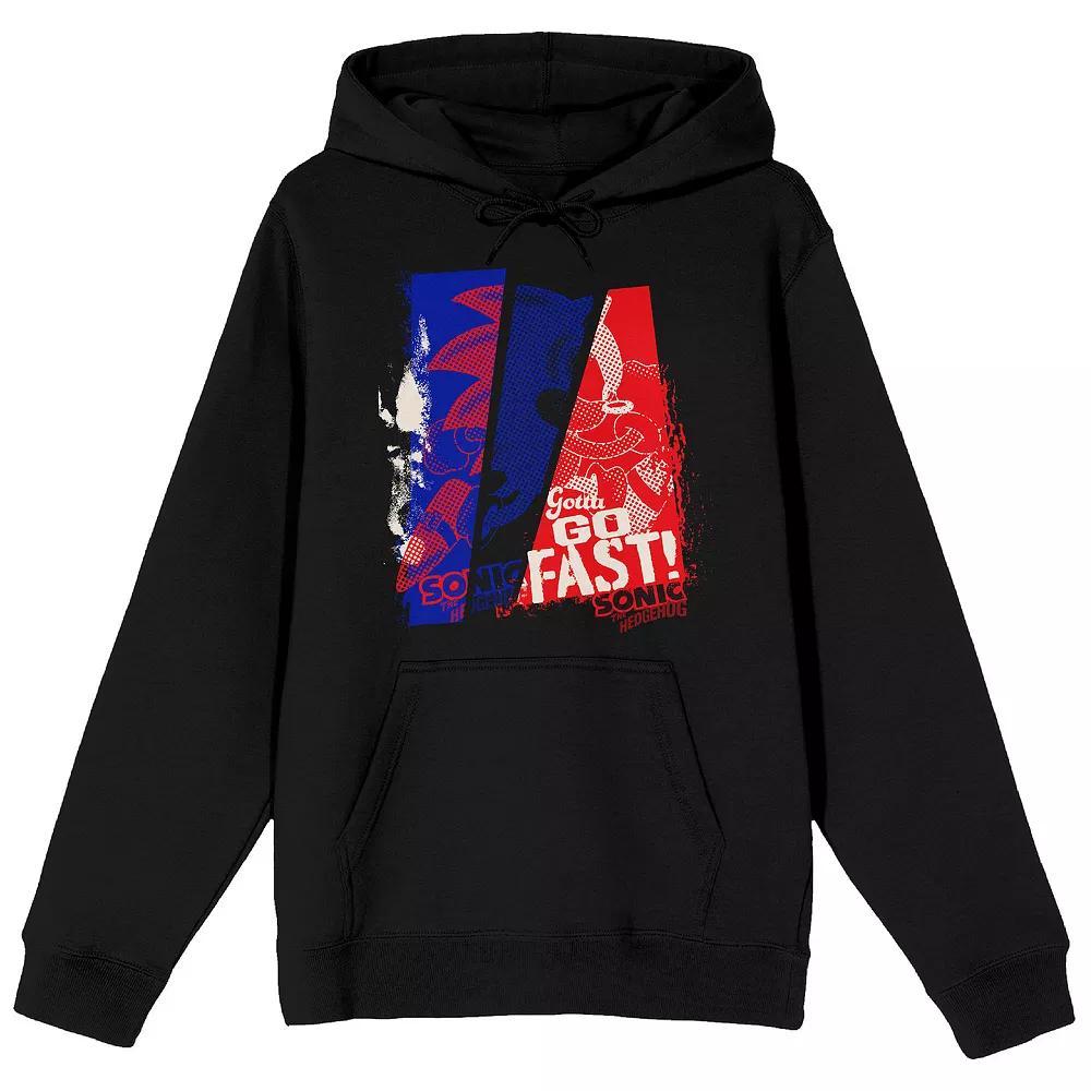 Men's Sonic The Hedgehog Gotta Hoodie, Size: XL, Black Product Image