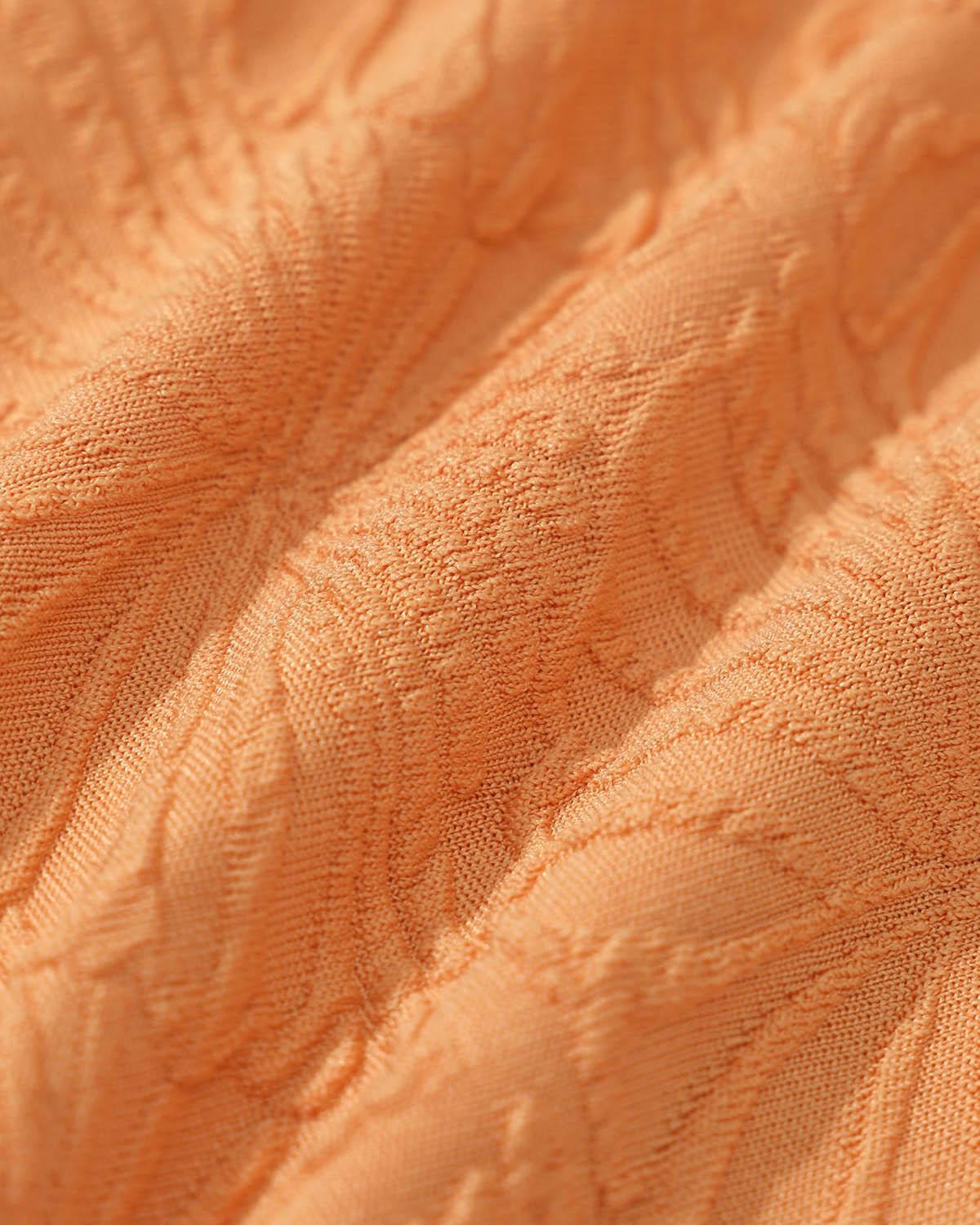 Orange Contrast Backless One-Piece Swimsuit Product Image