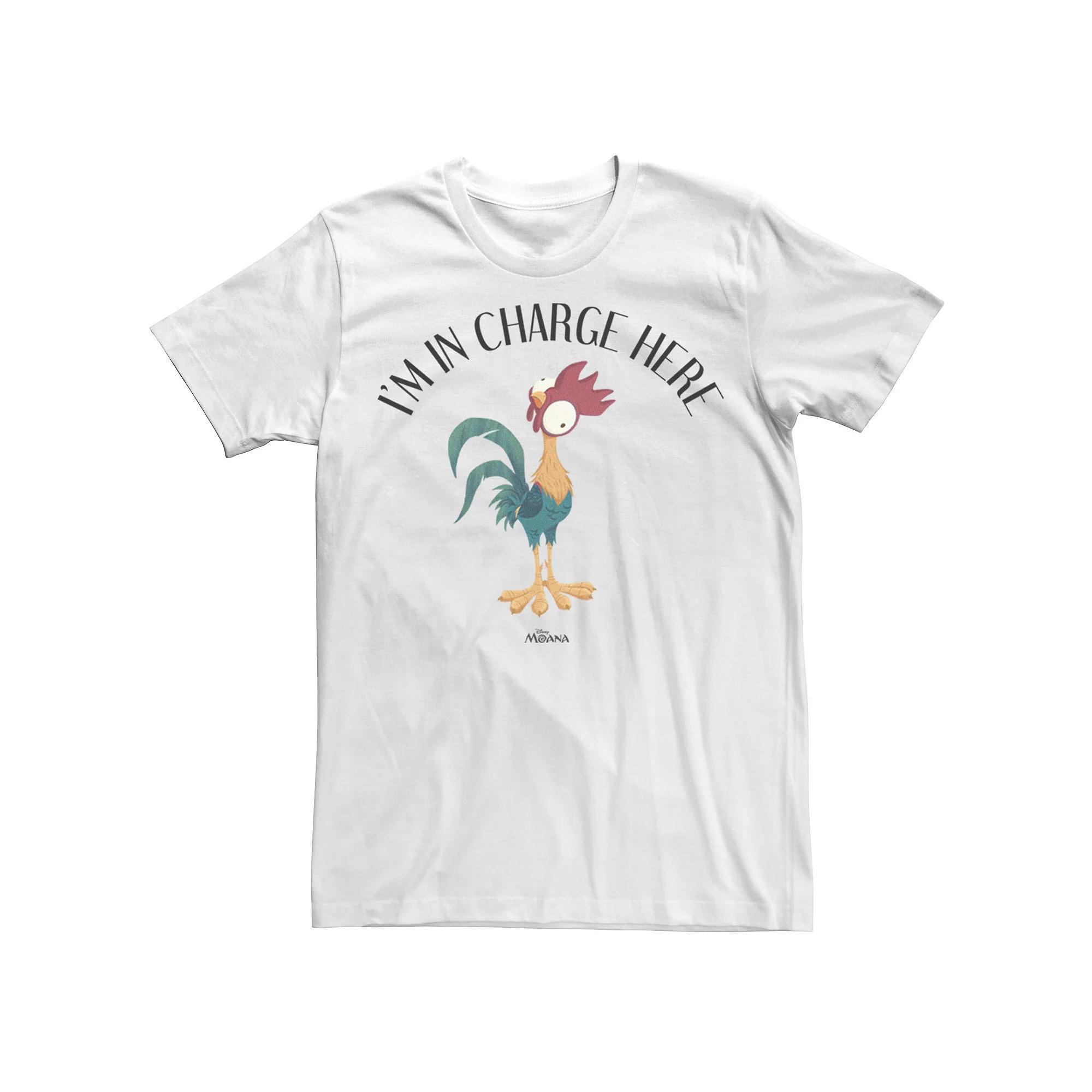 Big & Tall Disney Moana Heihei I'm In Charge Here Tee, Men's, Size: XLT, White Product Image