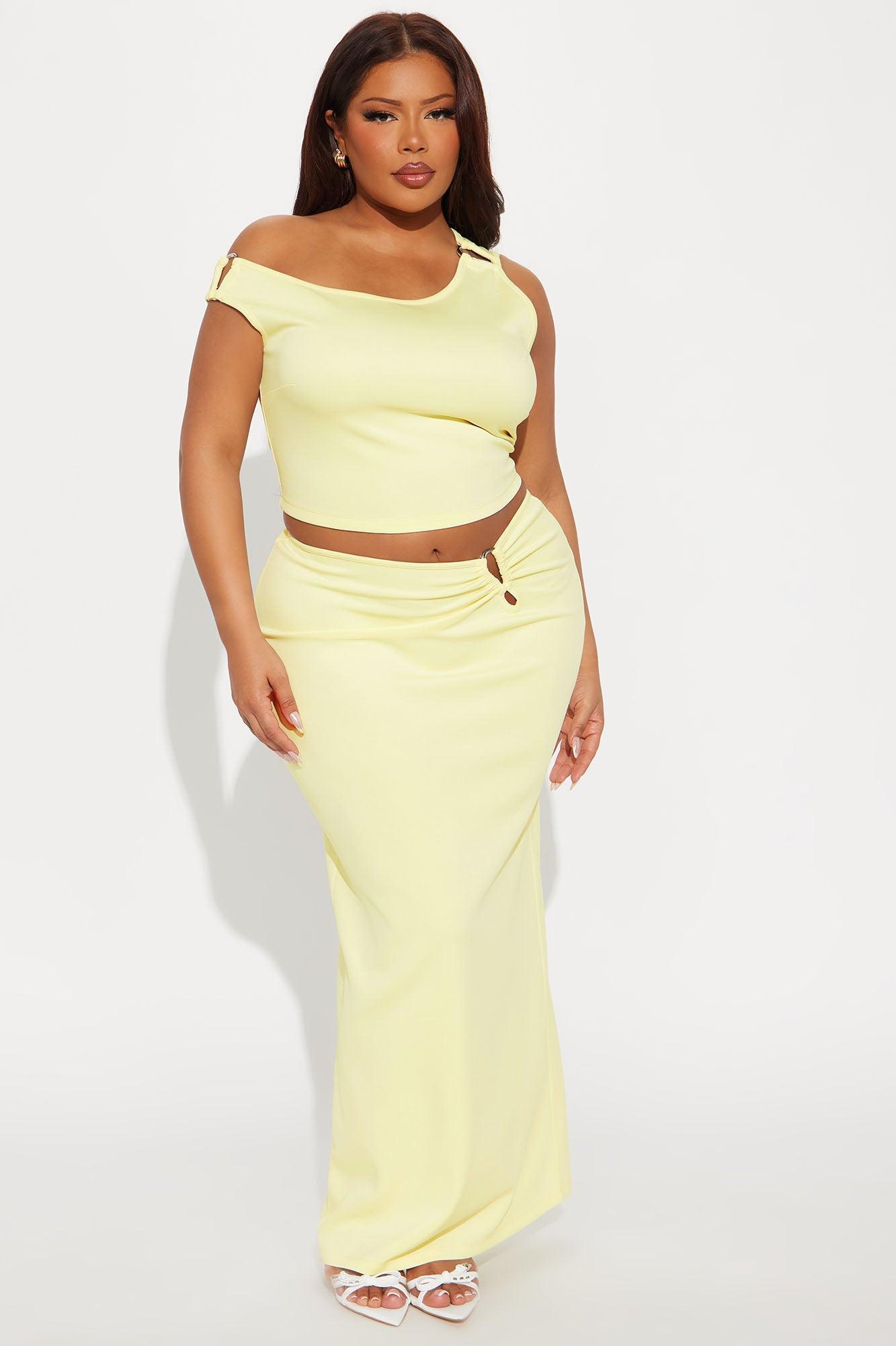 Iconic Rhythm Maxi Skirt Set - Yellow Product Image