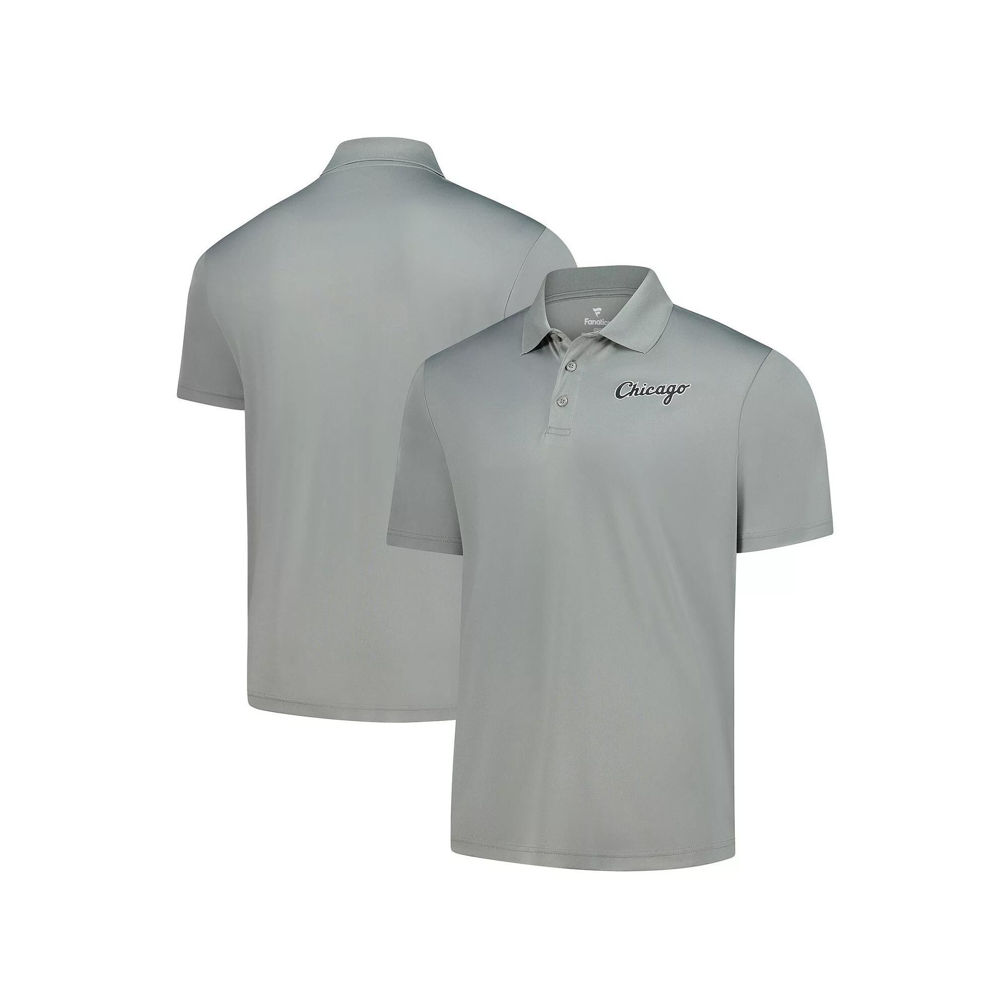 Men's Fanatics  Gray Chicago White Sox Logo Polo, Size: Large, Grey Product Image
