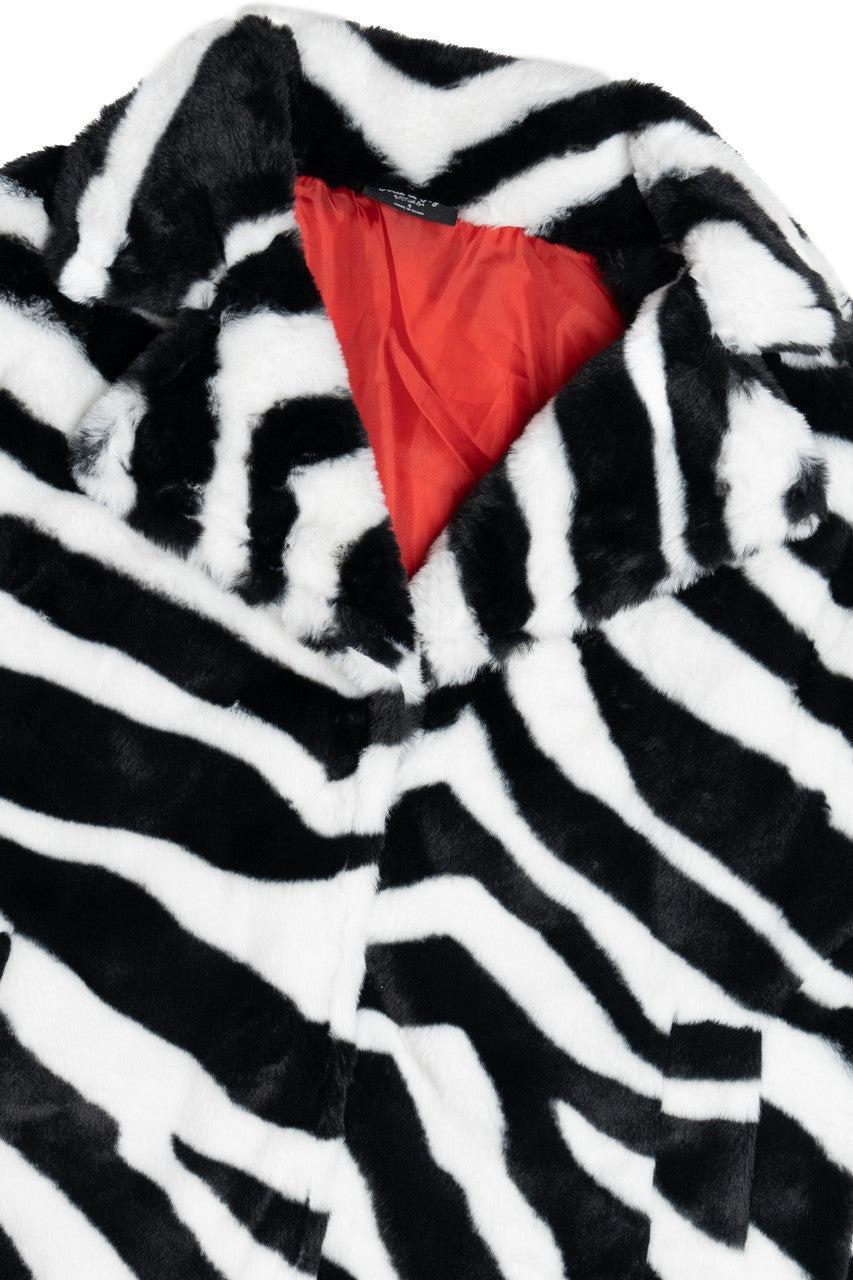 Faux Fur Knee Length Coat Product Image
