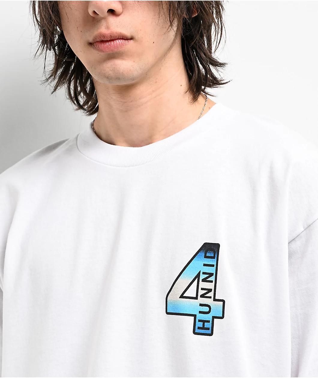 4Hunnid Streets On Lock White Long Sleeve T-Shirt Product Image