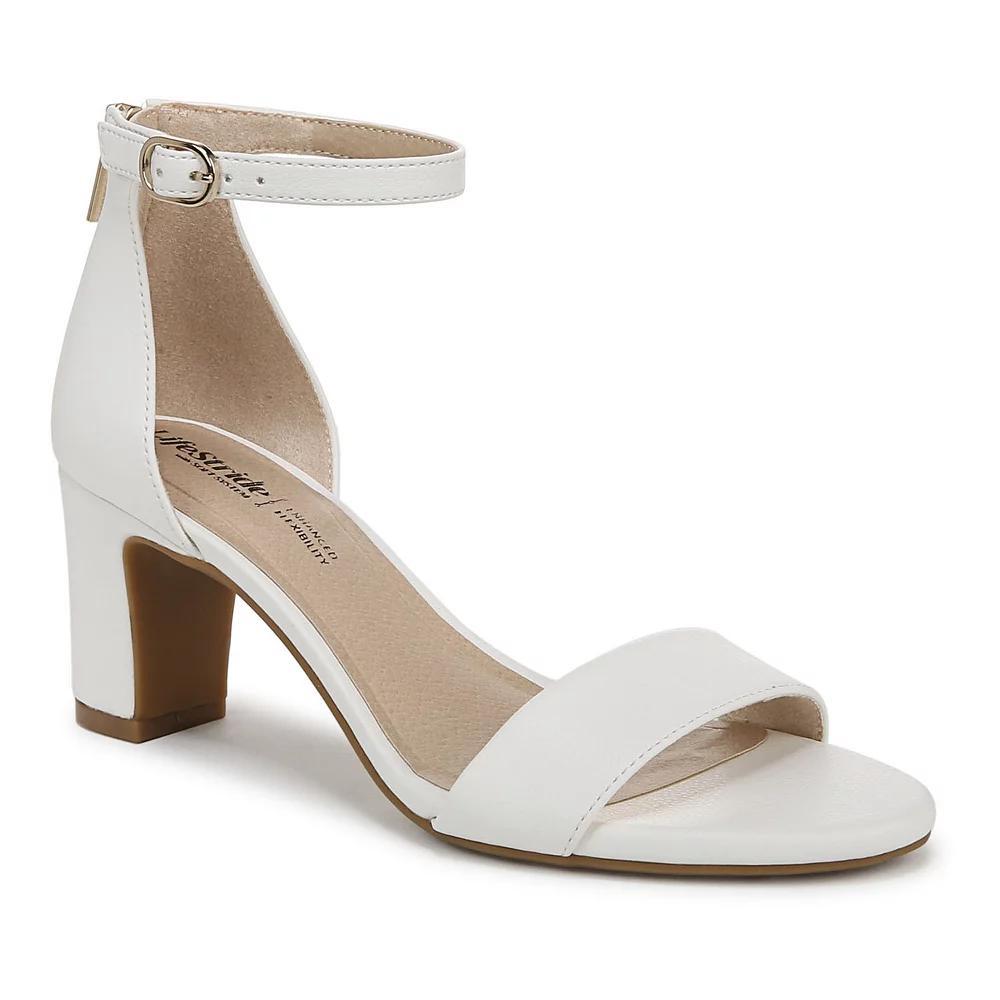 LifeStride Florence Women's Ankle Strap Pumps, Size: 8 Wide, White Product Image