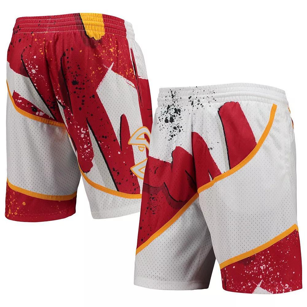 Men's Mitchell & Ness White Atlanta Hawks Hardwood Classics 1986 Hyper Hoops Swingman Shorts, Size: XL Product Image