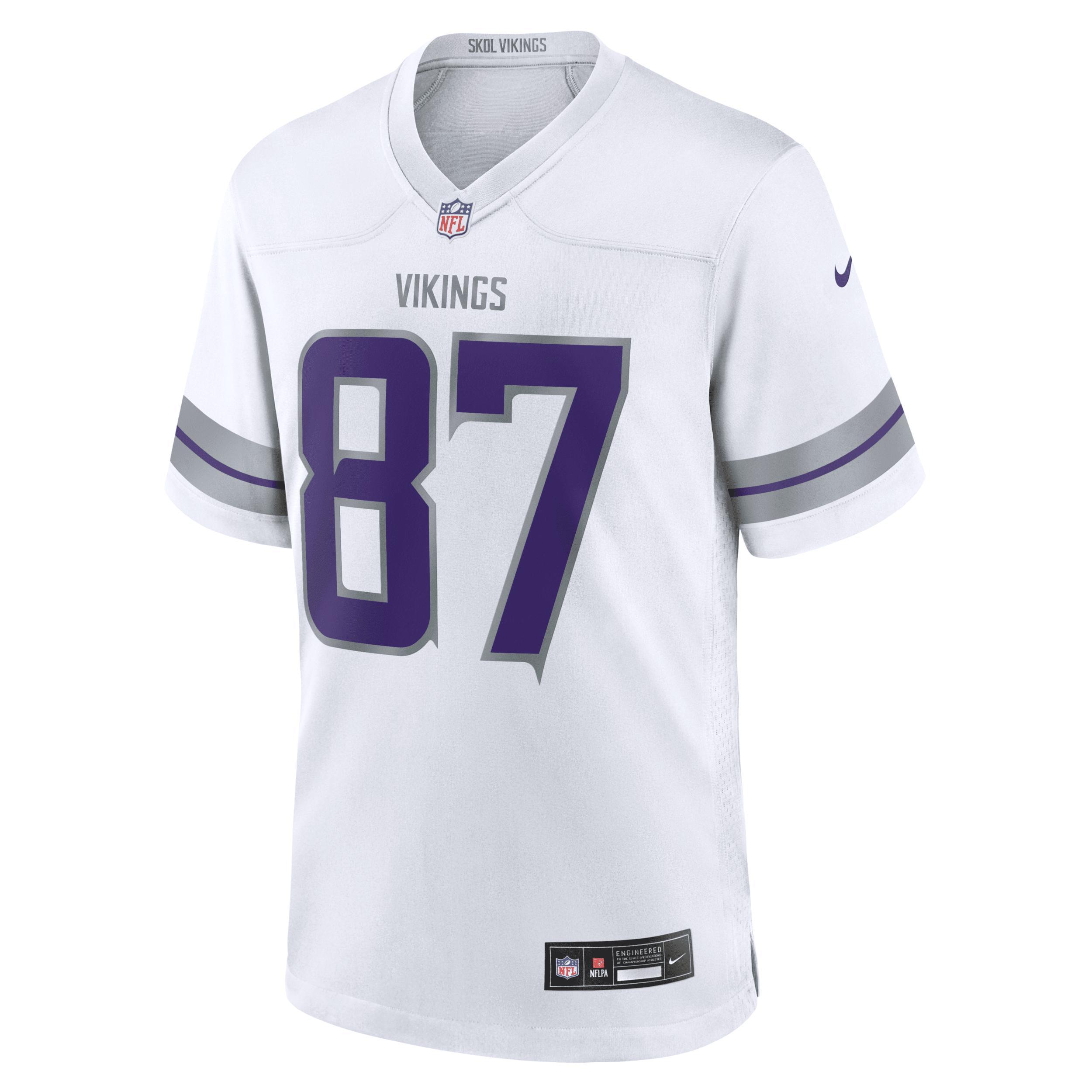 Men's Nike T.J. Hockenson White Minnesota Vikings Alternate Game Player Jersey, Size: 2XL Product Image