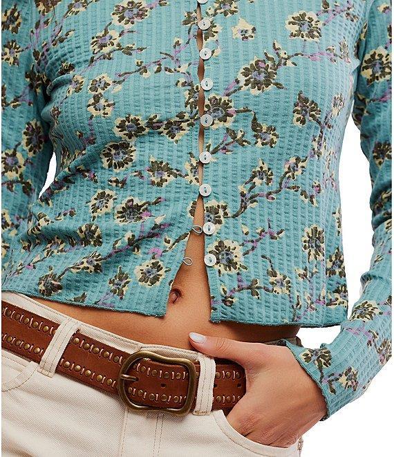 Free People Tilly Floral Print Crew Neckline Long Sleeve Top Product Image