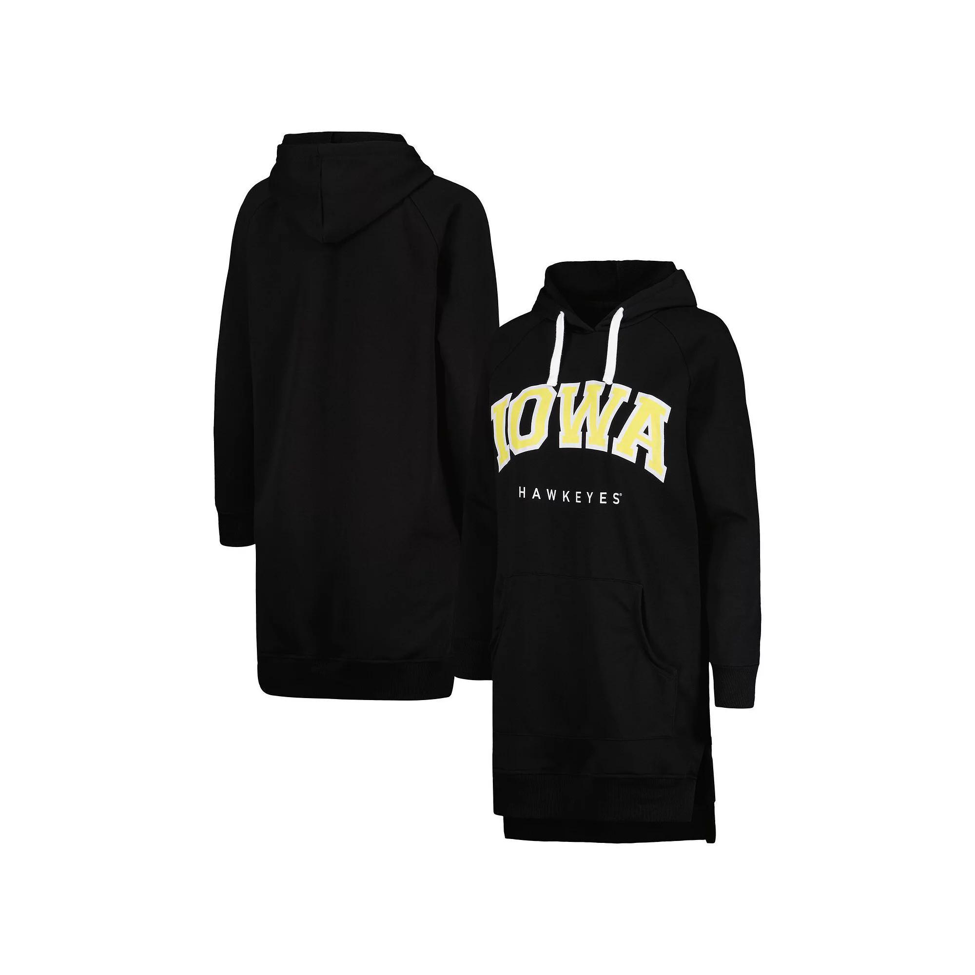 Women's Gameday Couture Black Iowa Hawkeyes Take a Knee Raglan Hooded Sweatshirt Dress, Size: XS Product Image