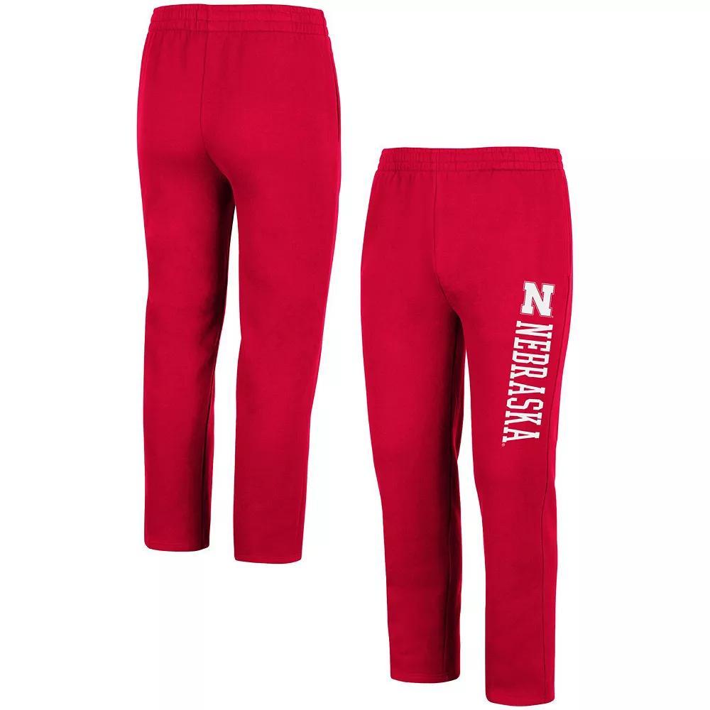 Men's Colosseum Scarlet Nebraska Huskers Fleece Pants, Size: Large, Red Product Image