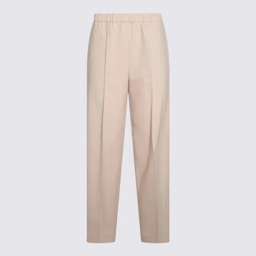 FABIANA FILIPPI Beige Pants In Powder Product Image