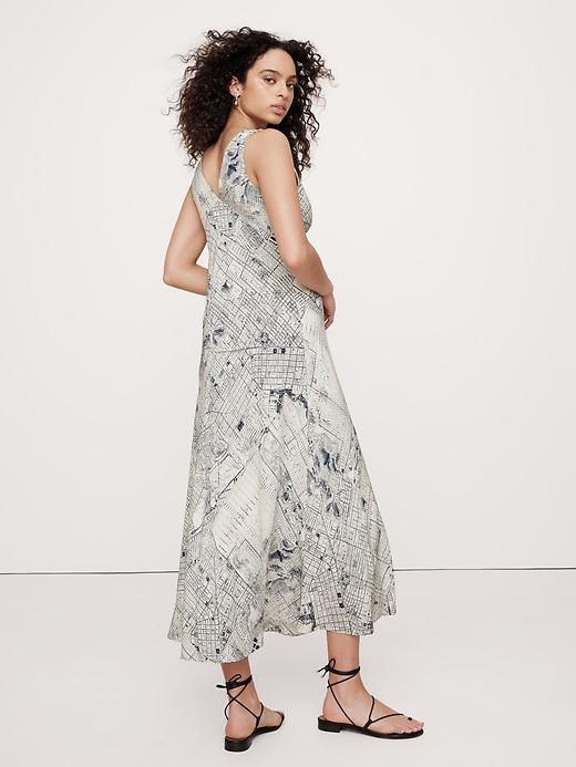 Bias-Cut Matte Silk Maxi Dress Product Image
