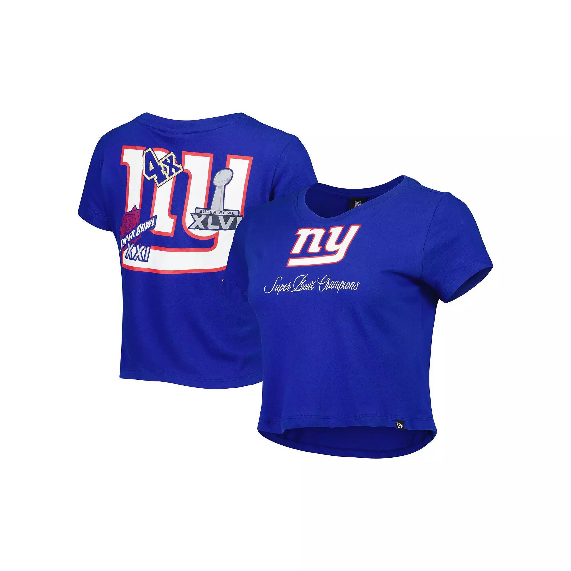 Women's New Era Royal New York Giants Historic Champs T-Shirt, Size: 2XL, Blue Product Image