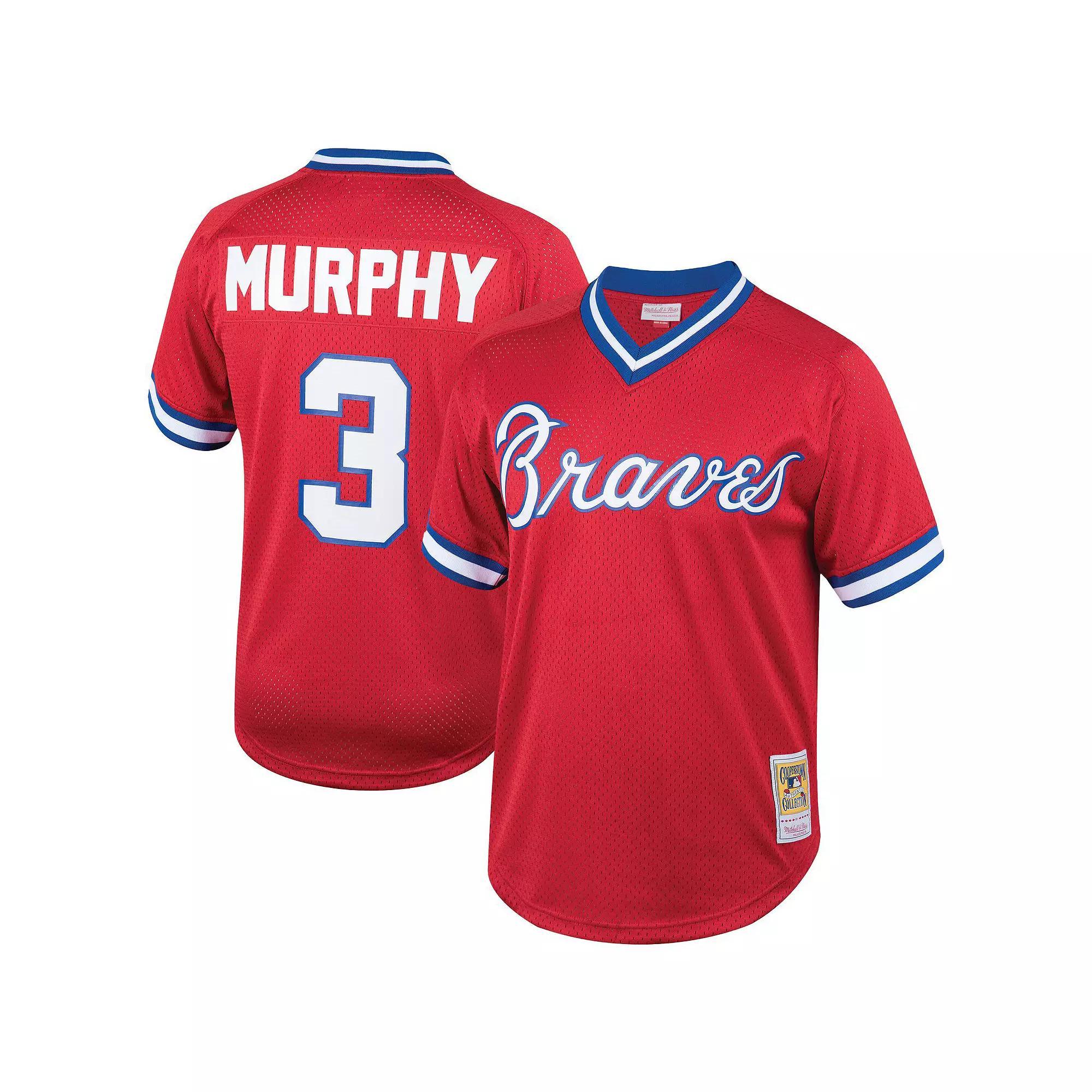 Men's Mitchell & Ness Dale Murphy Red Atlanta Braves Cooperstown Collection Mesh Batting Practice  Jersey, Size: 2XL Product Image