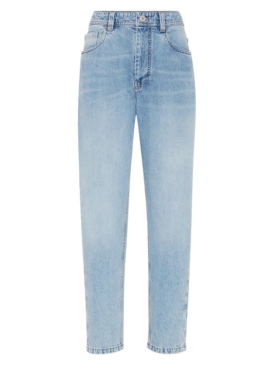 Womens Authentic Denim Baggy Tapered Trousers Product Image
