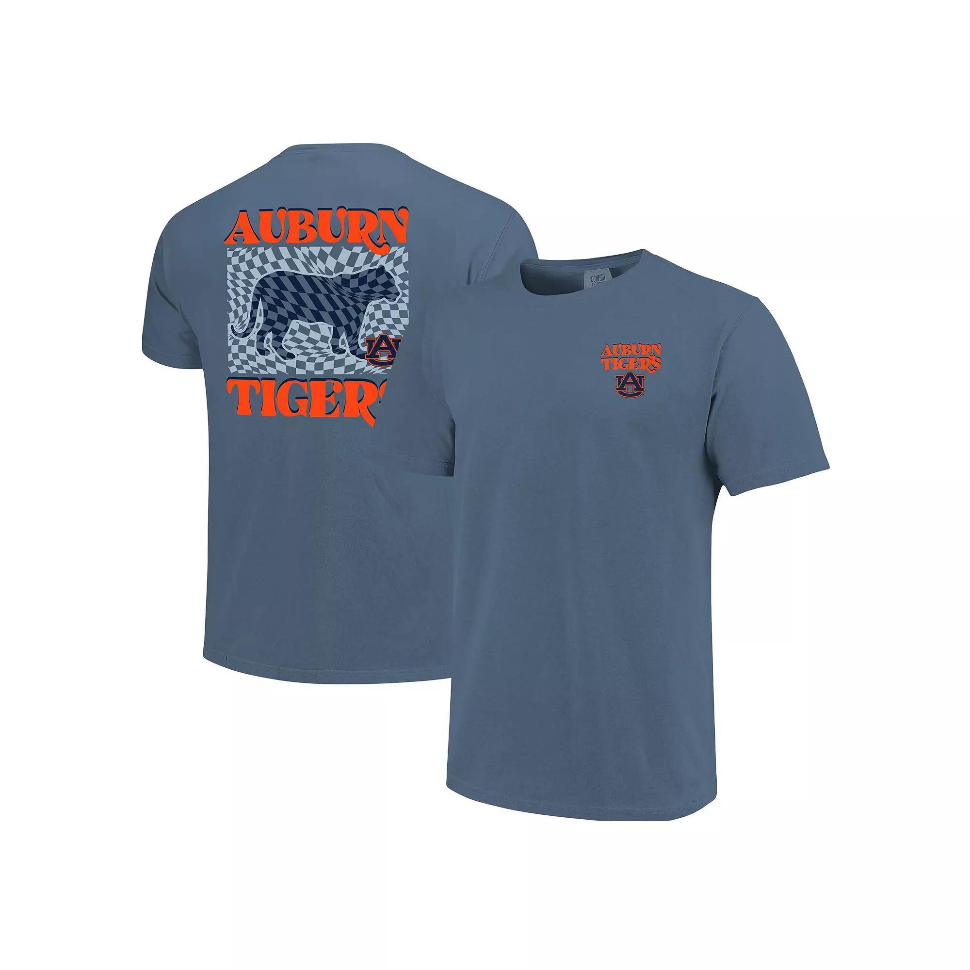 Women's Navy Auburn Tigers Comfort Colors Checkered Mascot T-Shirt, Size: Medium, Blue Product Image