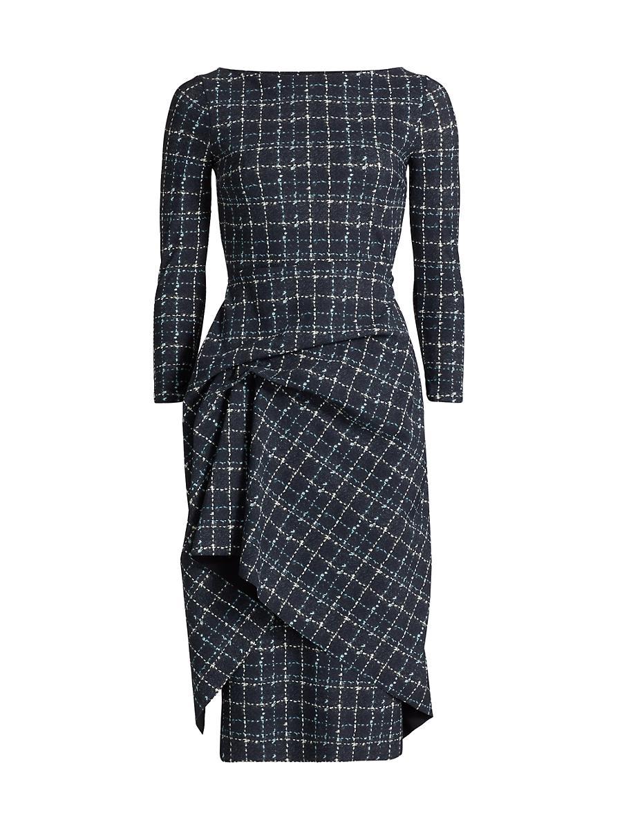 Womens Alula Check Knotted Sheath Dress Product Image