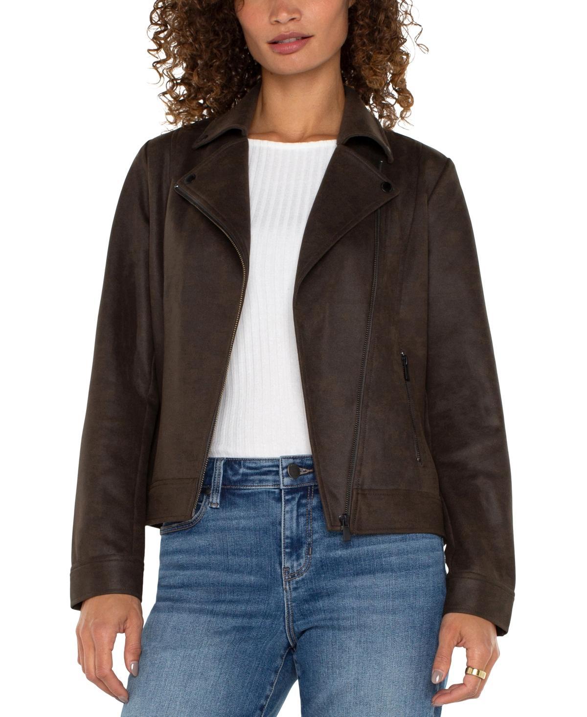 Liverpool Los Angeles Faux Leather Moto Jacket Product Image