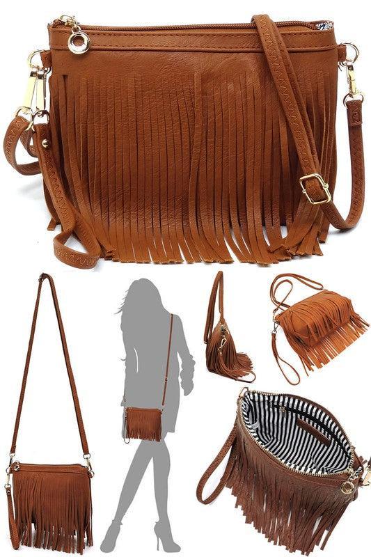 Western Fringe Clutch Cross Body Bag Product Image