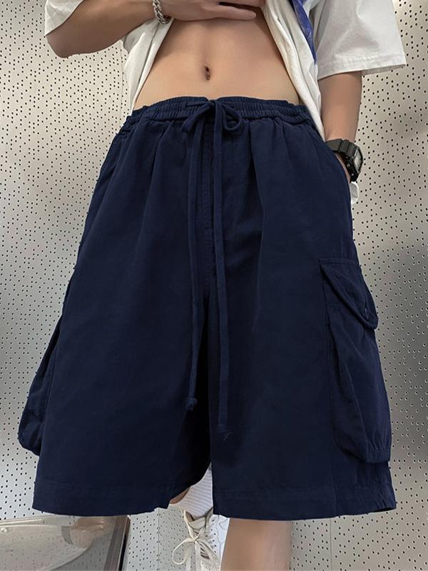 Men's Retro Big Pocket Casual Shorts Product Image