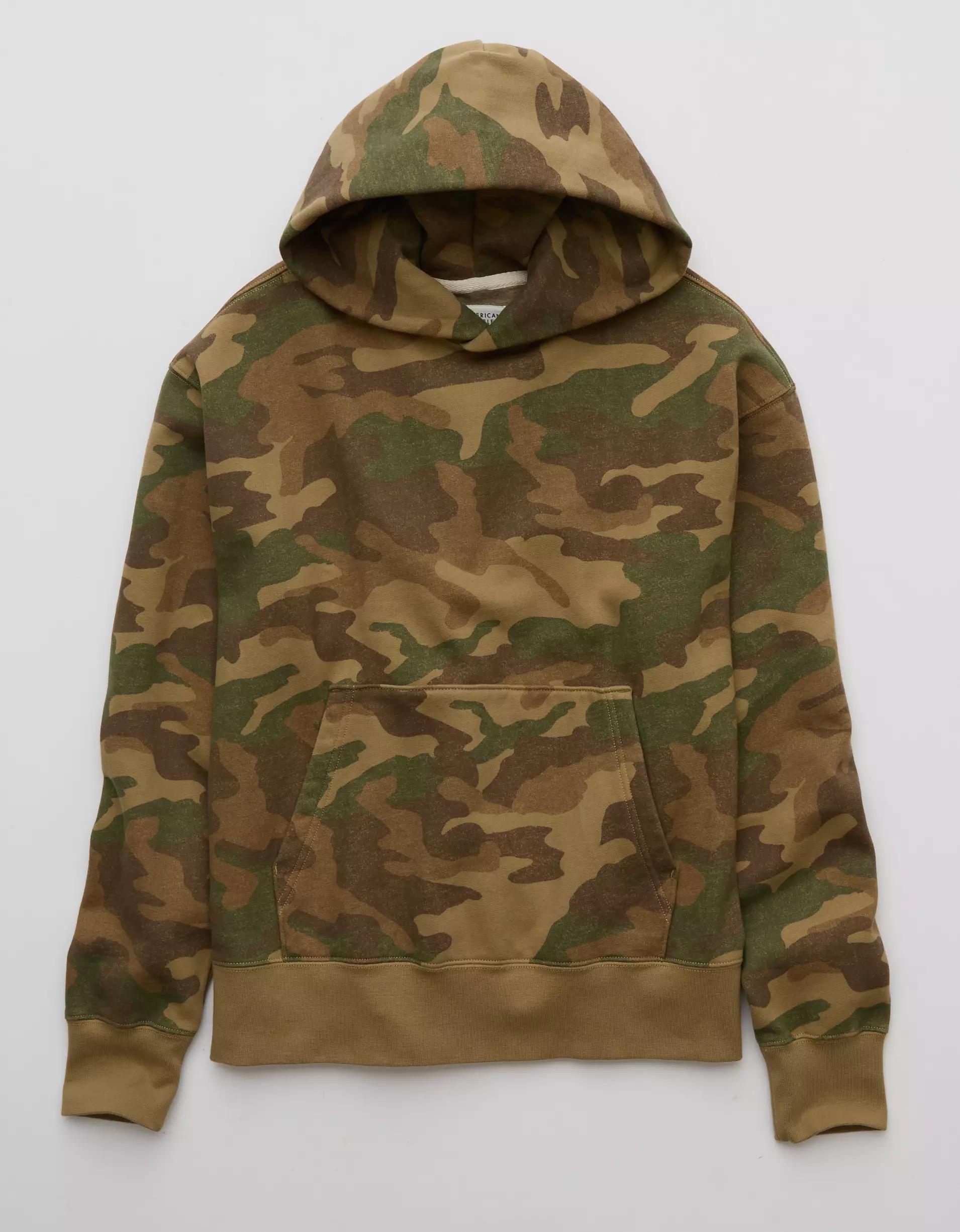 AE Laidback Luxe Heavyweight Camo Hoodie Product Image