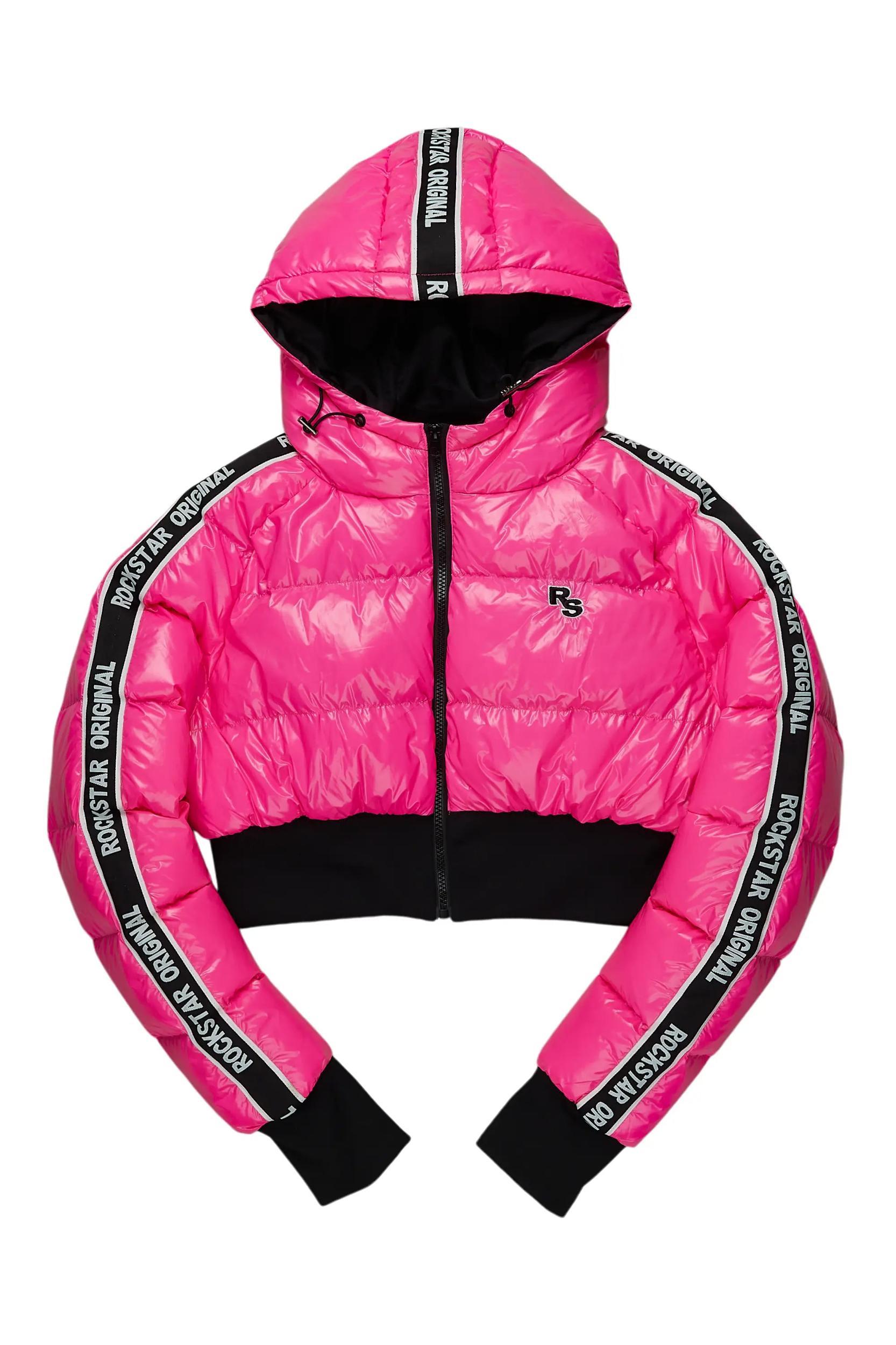 Jackey Hot Pink 2.0 Crop Puffer Jacket Female Product Image
