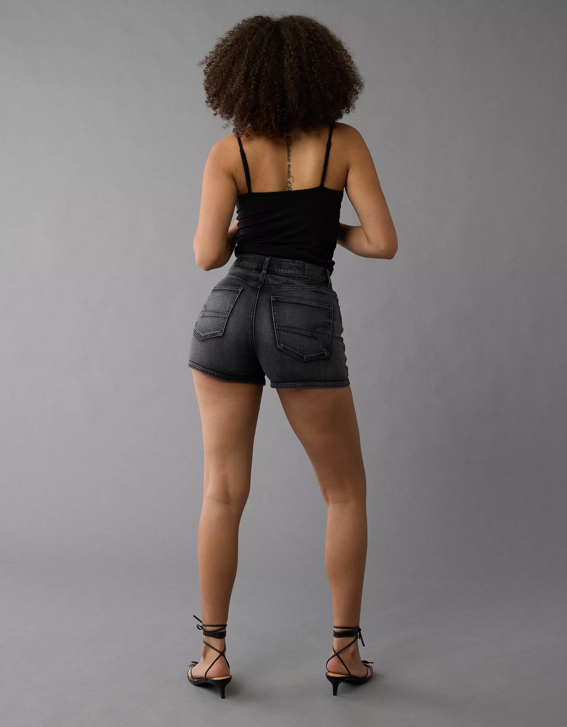 AE Strigid Curvy Denim Mom Short Product Image