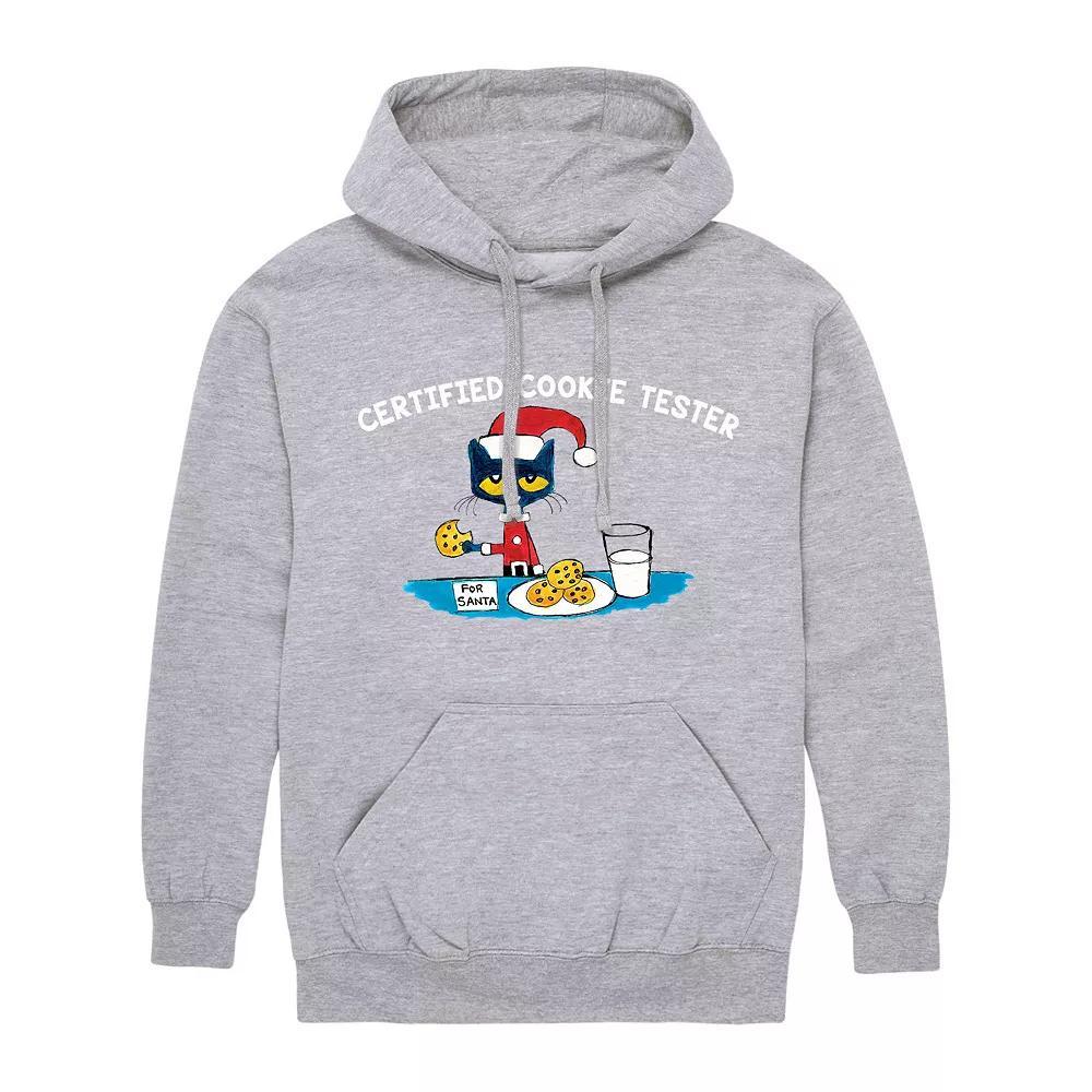 Men's Pete The Cat Ciookie Tester Hoodie, Size: Large, Athletic Grey Product Image