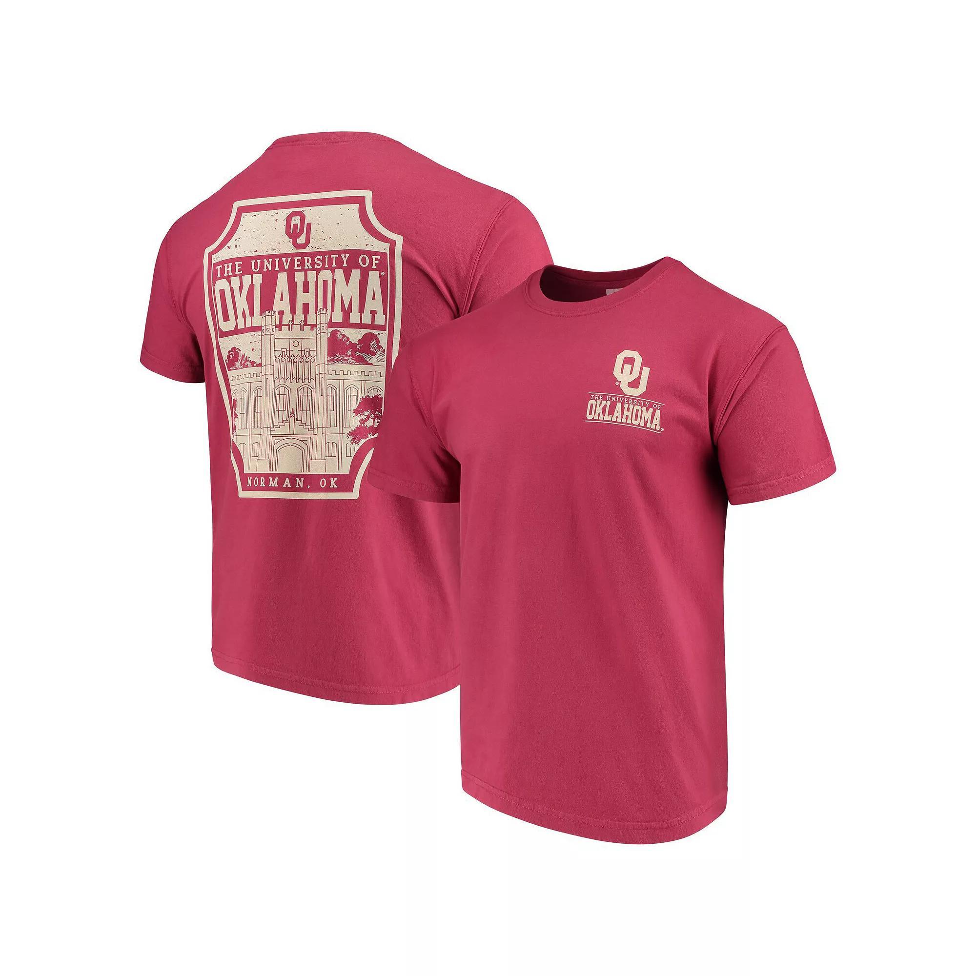 Mens Crimson Oklahoma Sooners Comfort Colors Campus Icon T-Shirt Product Image