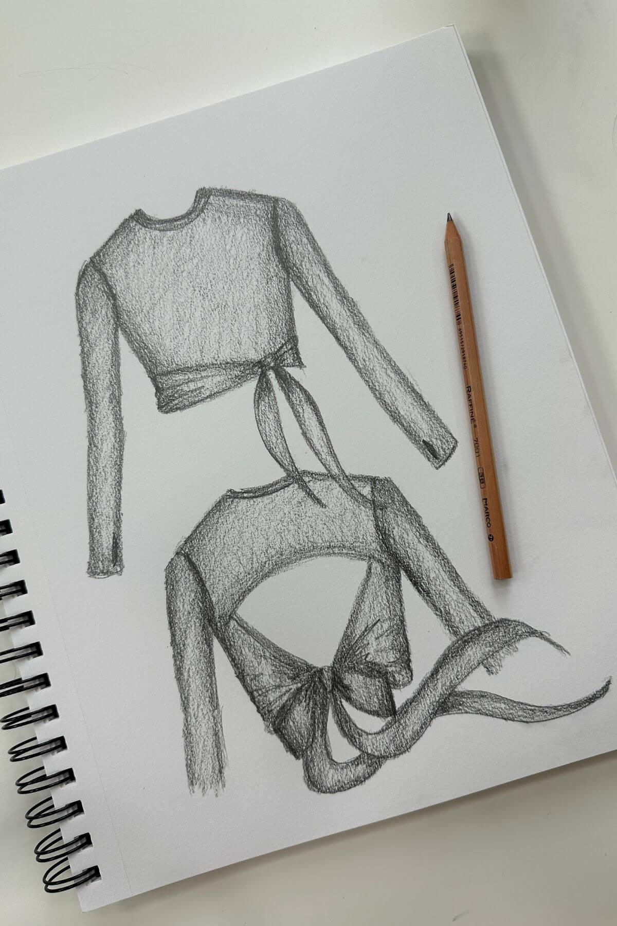 Bow Back Reversible Long Sleeve Top - Black Product Image