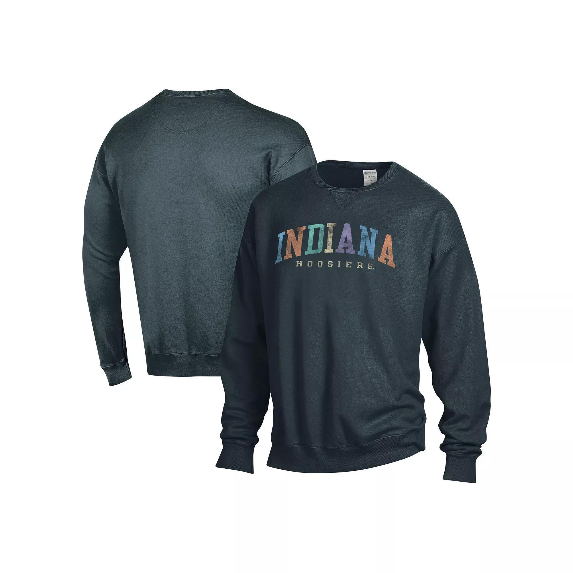 Unisex ComfortWash Gray Indiana Hoosiers Oversized Pullover Sweatshirt, Women's, Size: XL, Grey Product Image
