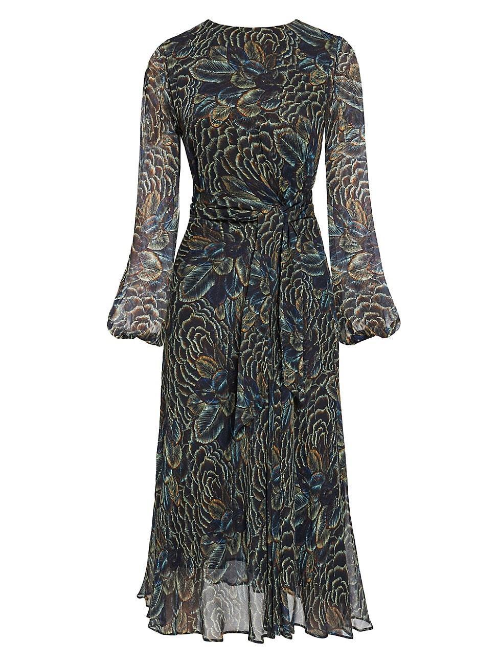 Womens Callie Floral Georgette Midi-Dress Product Image
