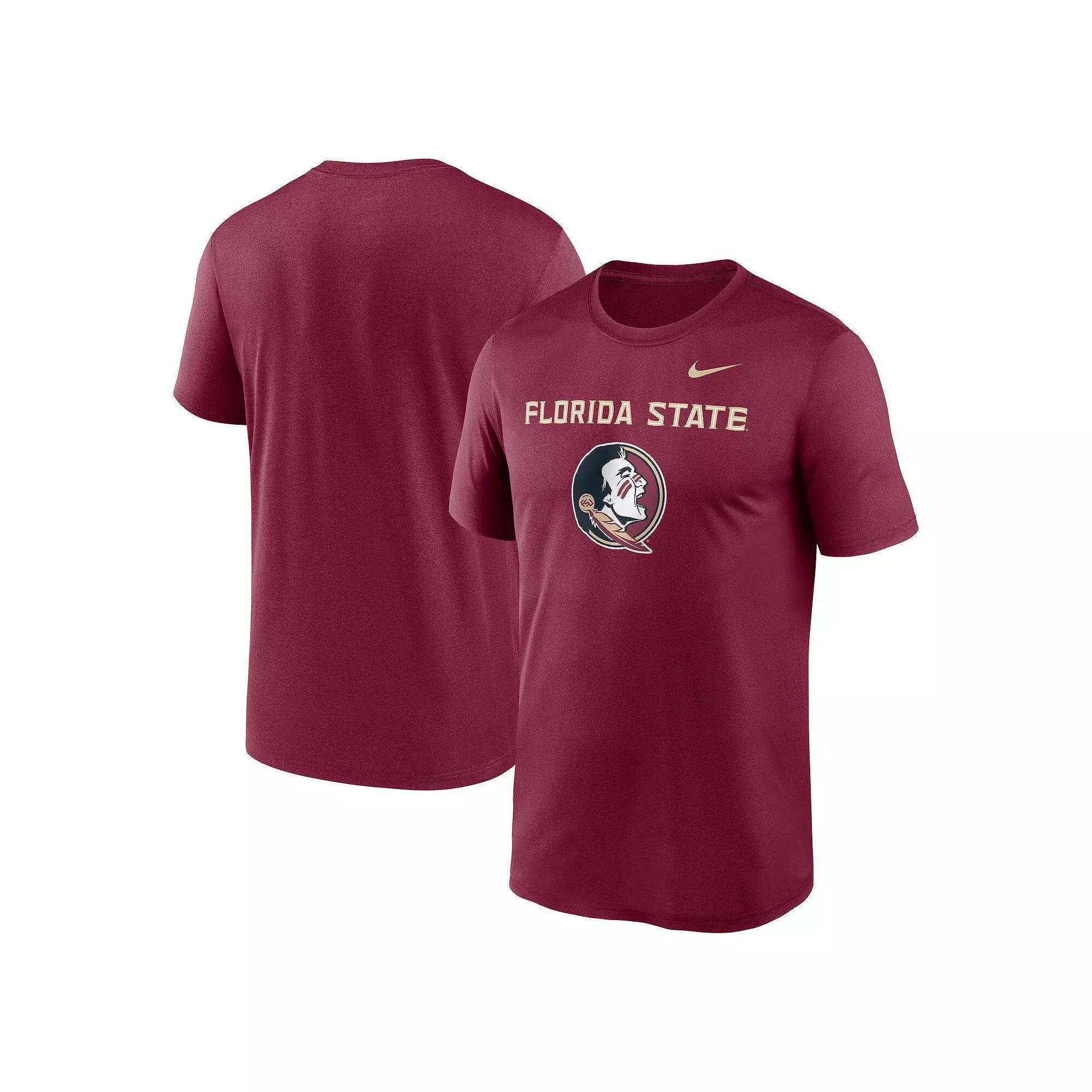 Men's Nike Garnet Florida State Seminoles Lockup Legend Performance T-Shirt, Size: Large, Red Product Image
