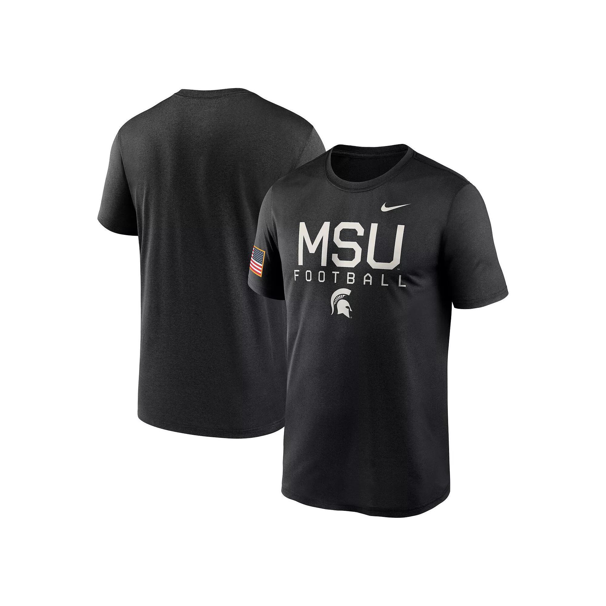Men's Nike  Black Michigan State Spartans 2024 Military Appreciation Legend Performance T-Shirt, Size: Large Product Image