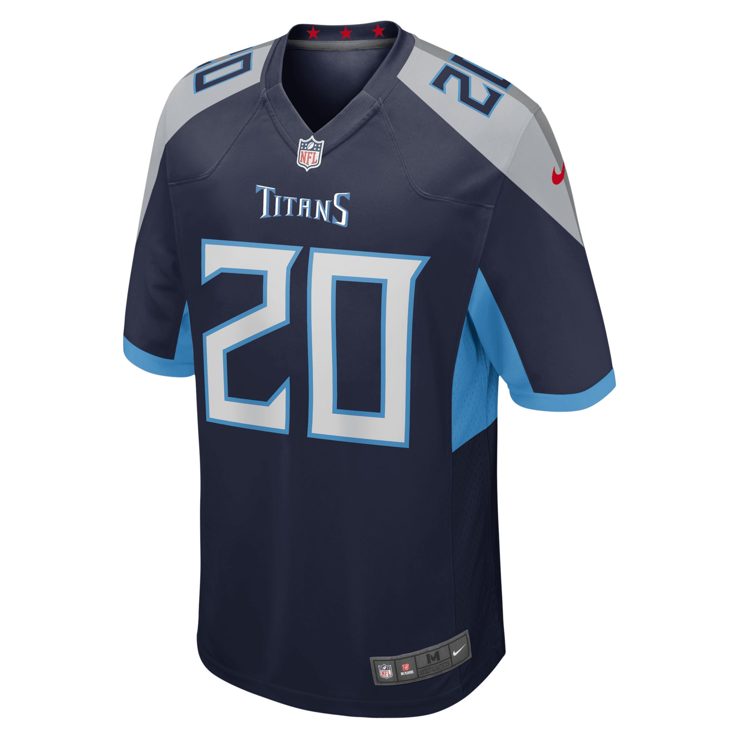 Men's Nike Tony Pollard Navy Tennessee Titans Game Player Jersey, Size: Small, Blue Product Image