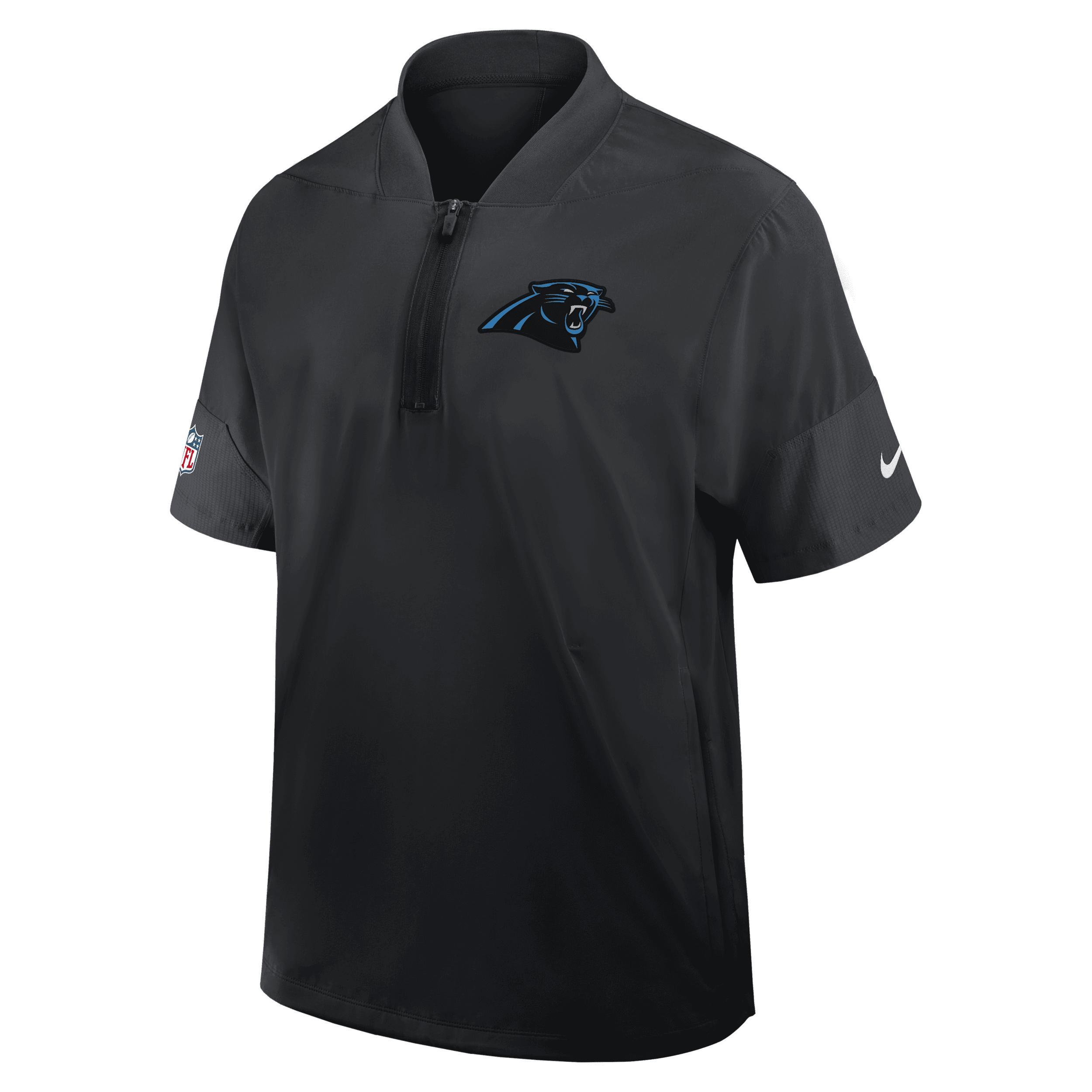 New Orleans Saints Sideline Coach Men's Nike NFL 1/2-Zip Short-Sleeve Hooded Jacket Product Image