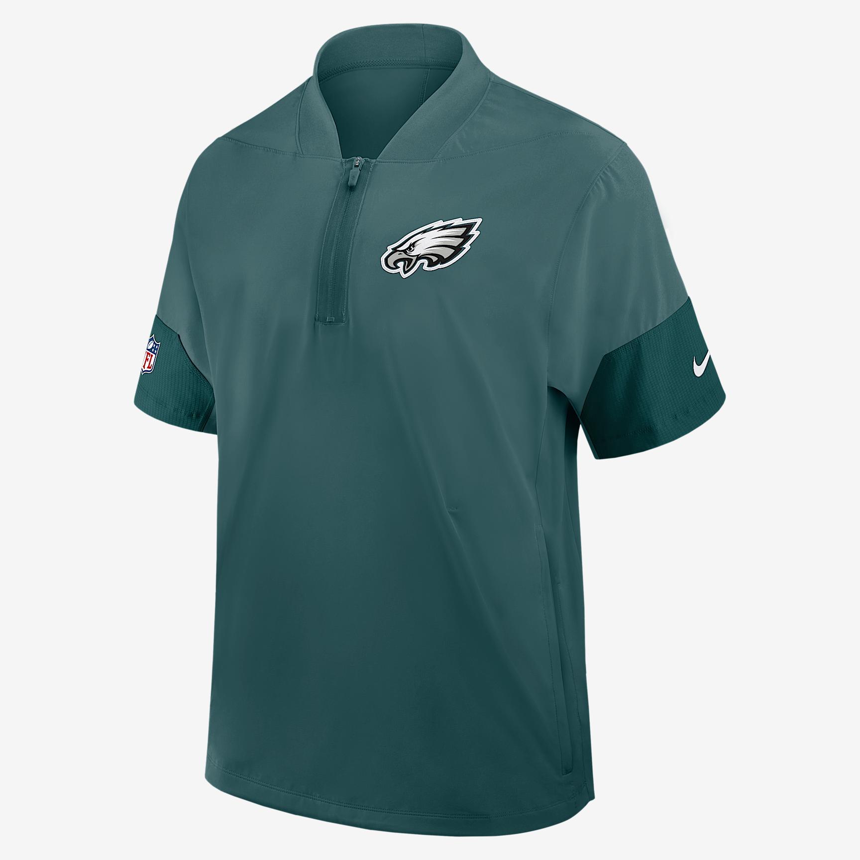 Philadelphia Eagles Sideline Coach Nike Men's NFL 1/2-Zip Short-Sleeve Jacket Product Image